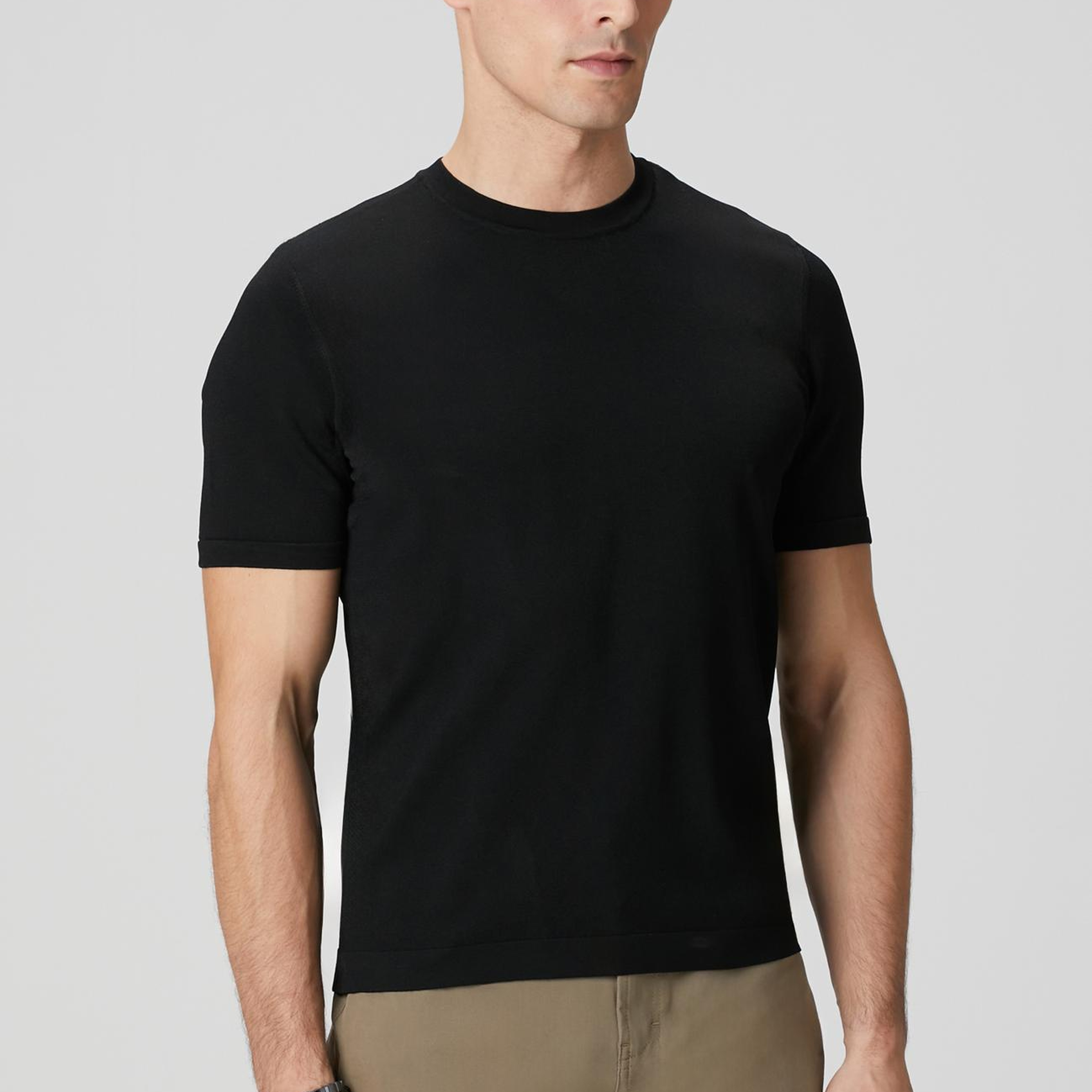 Network Erkek Siyah Basic Triko Kazak