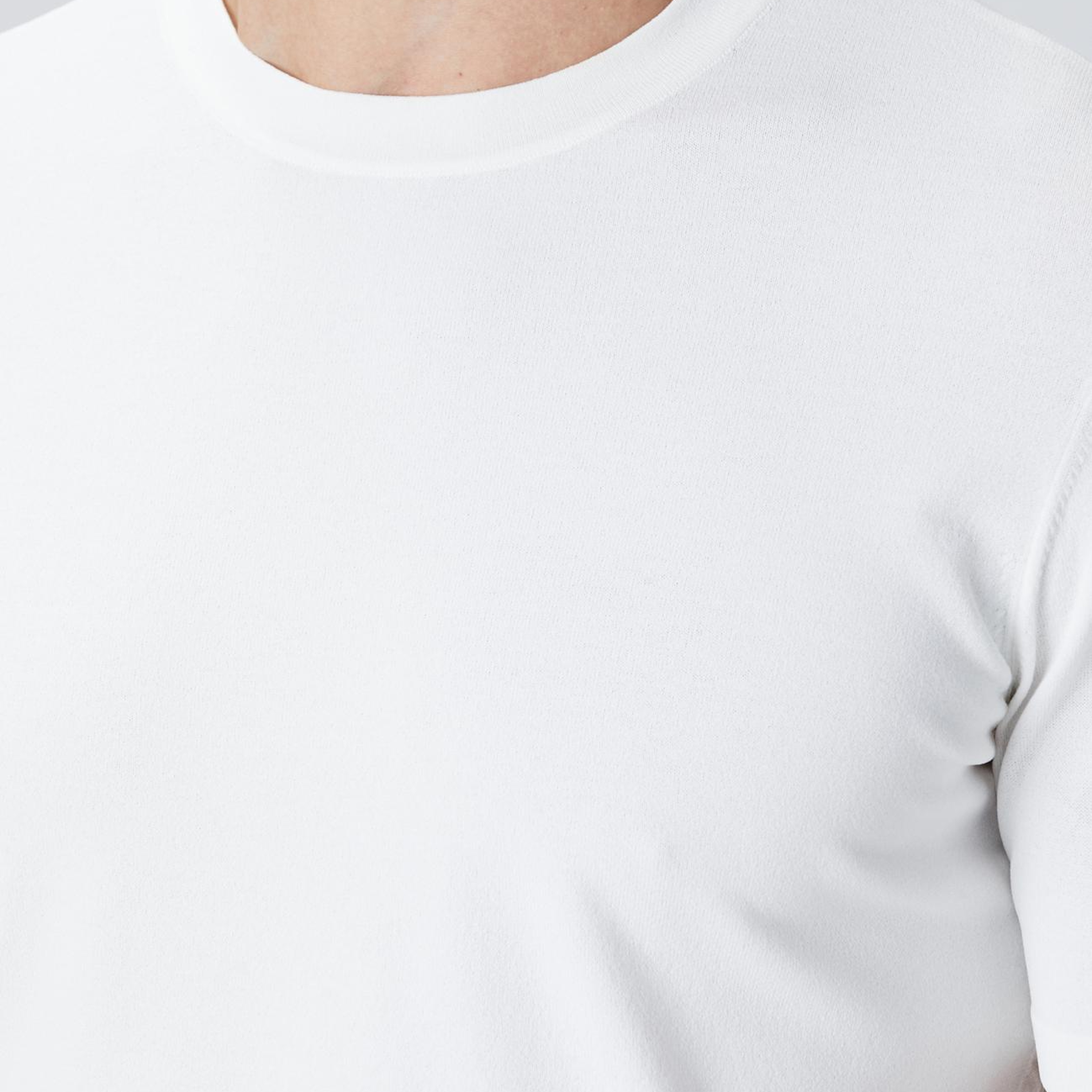 Network Erkek Kırık Beyaz Basic Triko Kazak