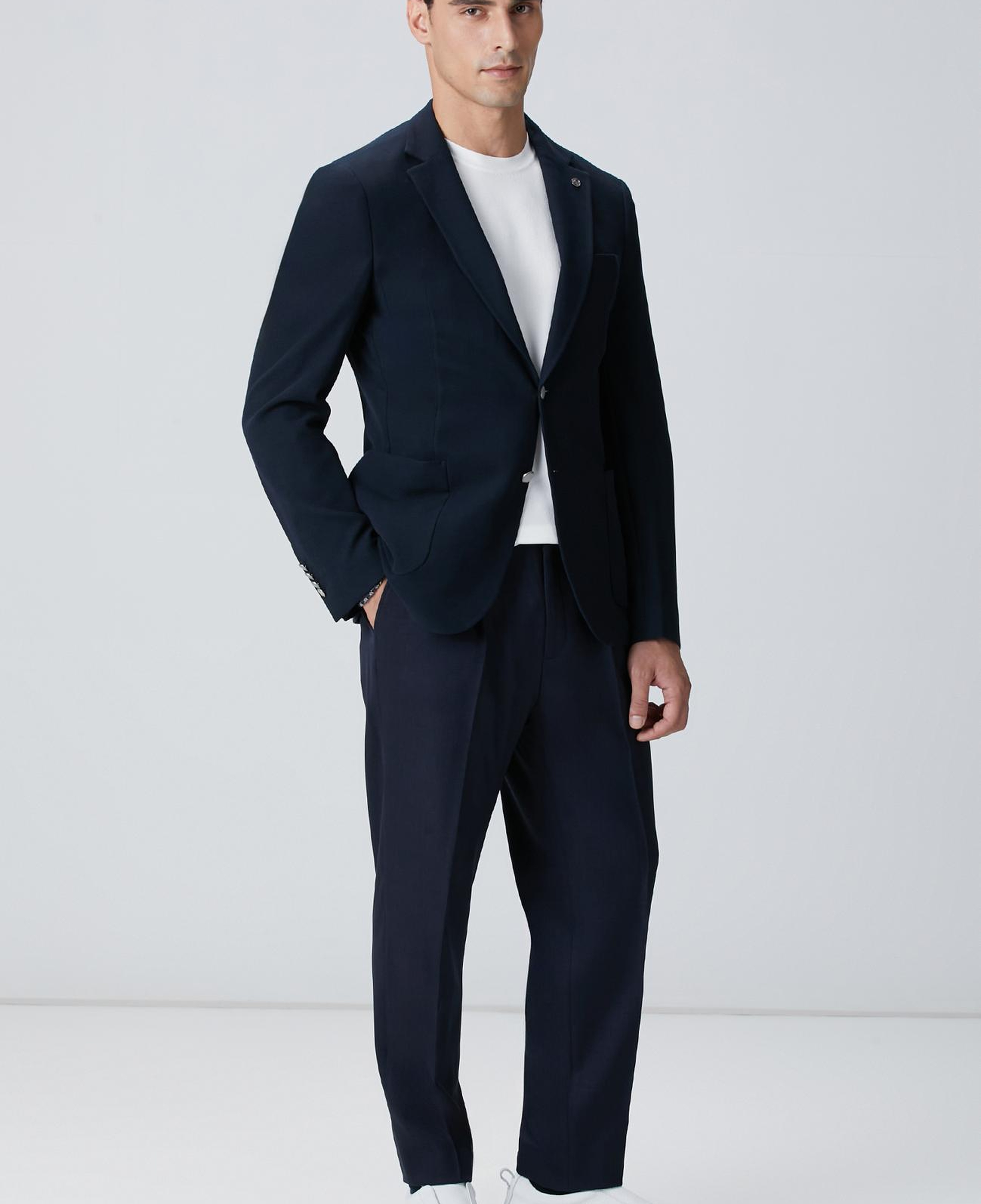 Network Erkek Kırık Beyaz Basic Triko Kazak