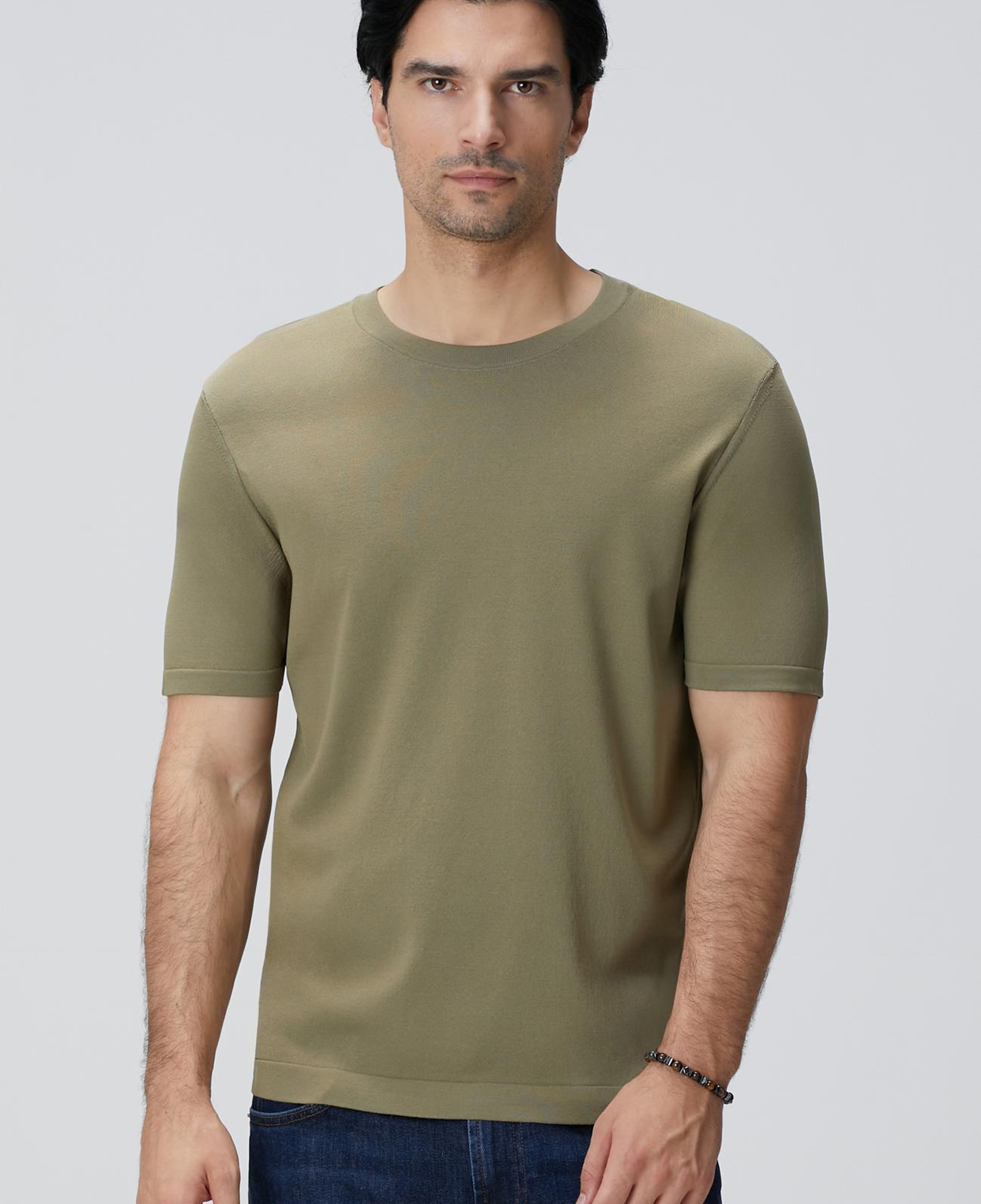 Network Erkek Haki Basic Triko Kazak