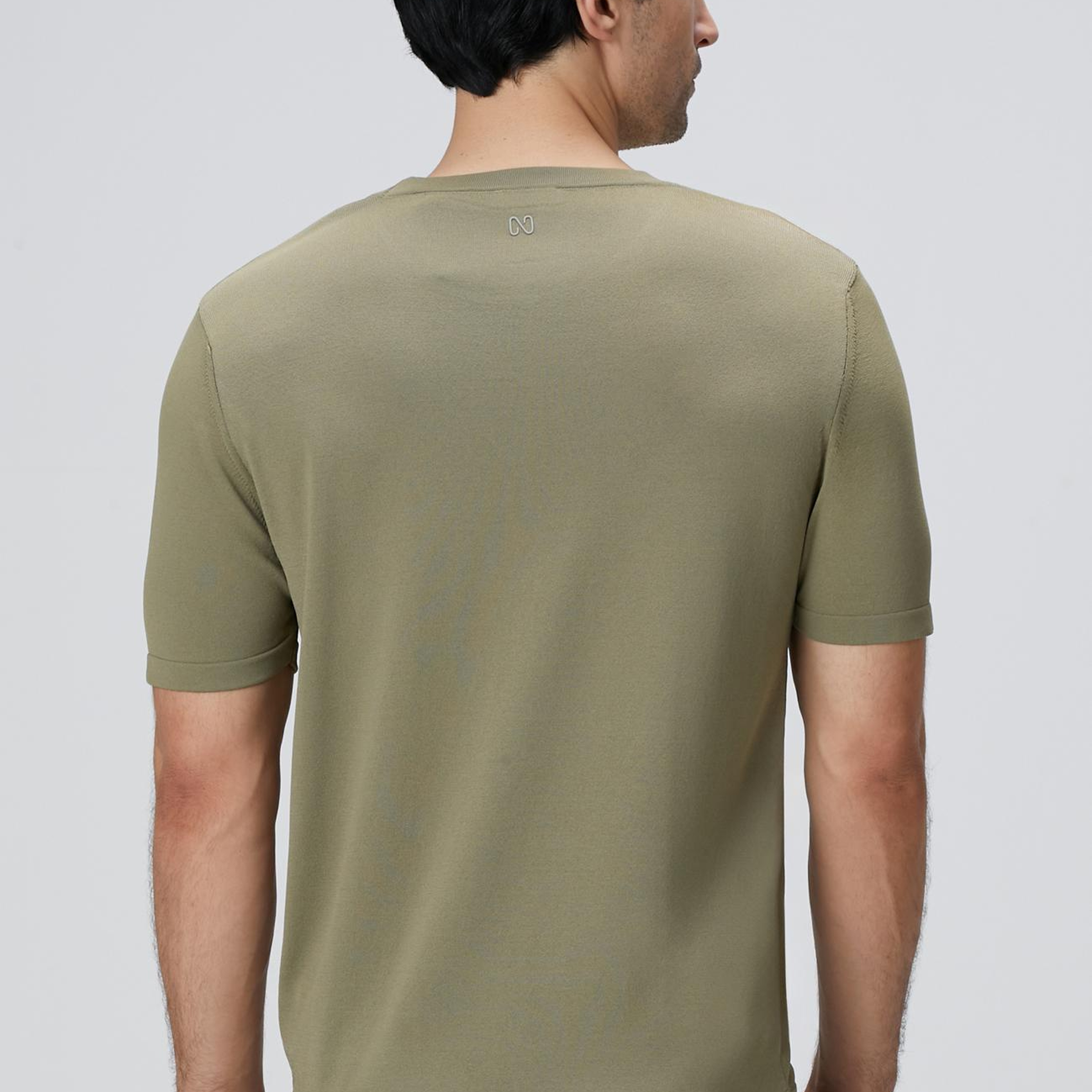 Network Erkek Haki Basic Triko Kazak