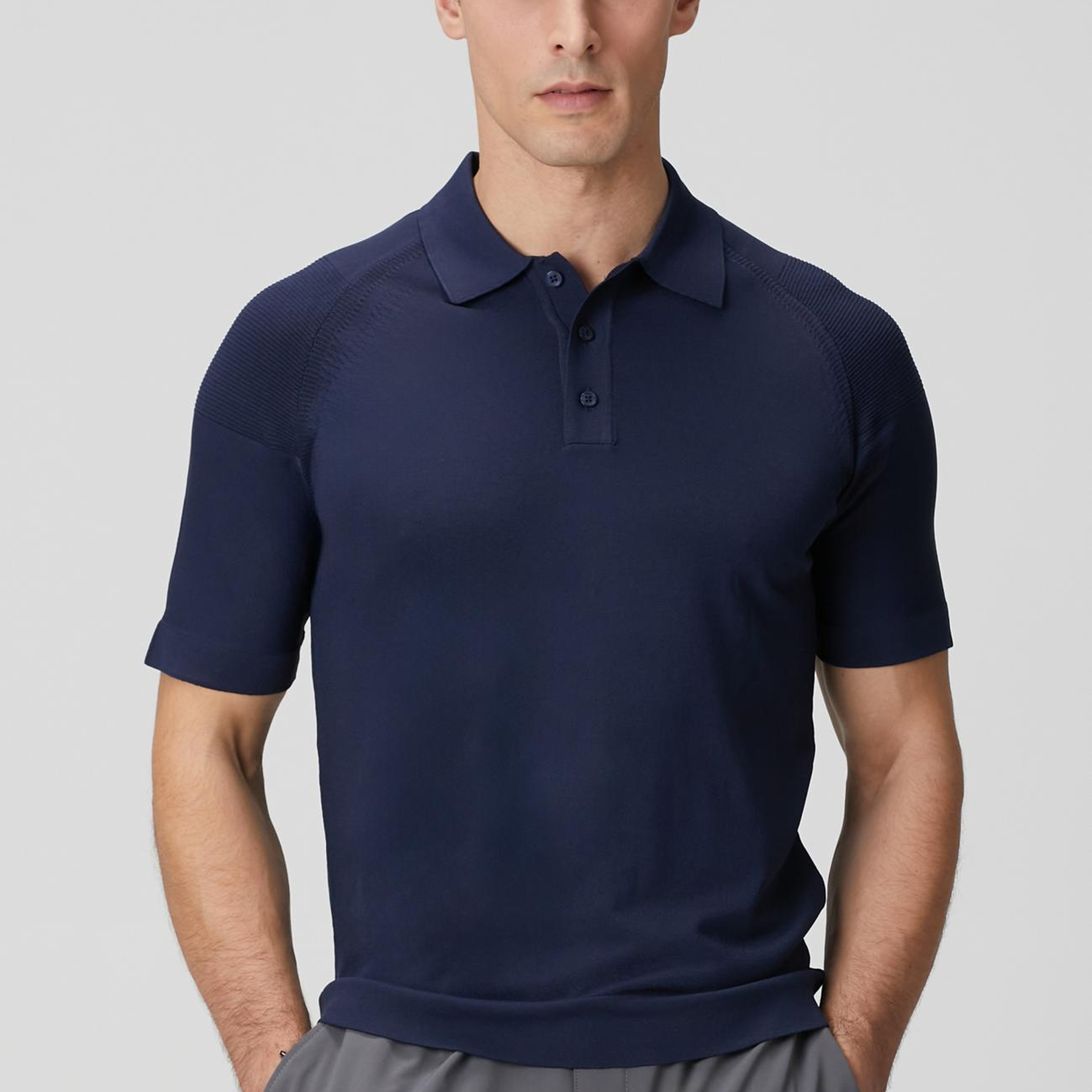 Network Erkek Lacivert Polo Yaka Triko Kazak