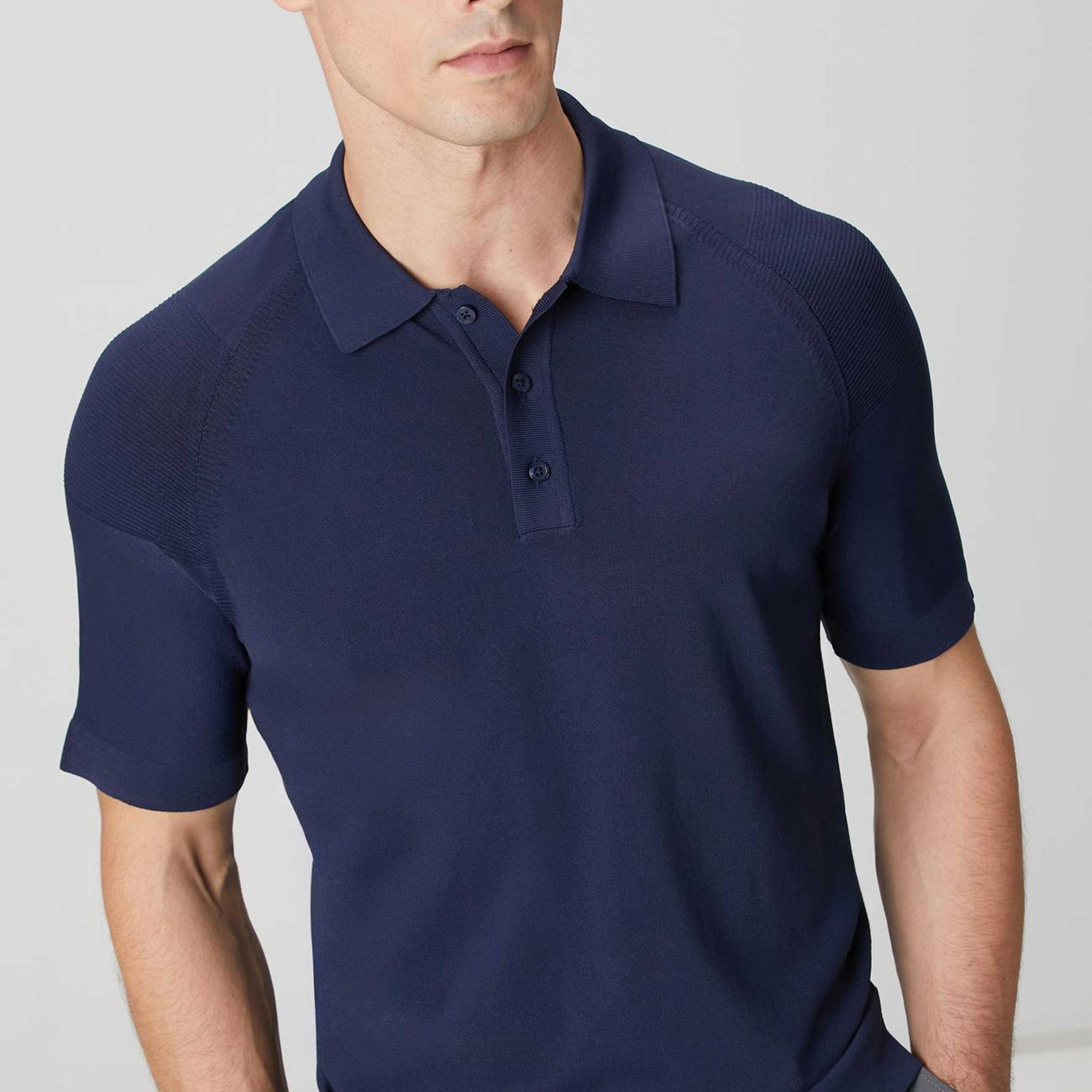 Network Erkek Lacivert Polo Yaka Triko Kazak