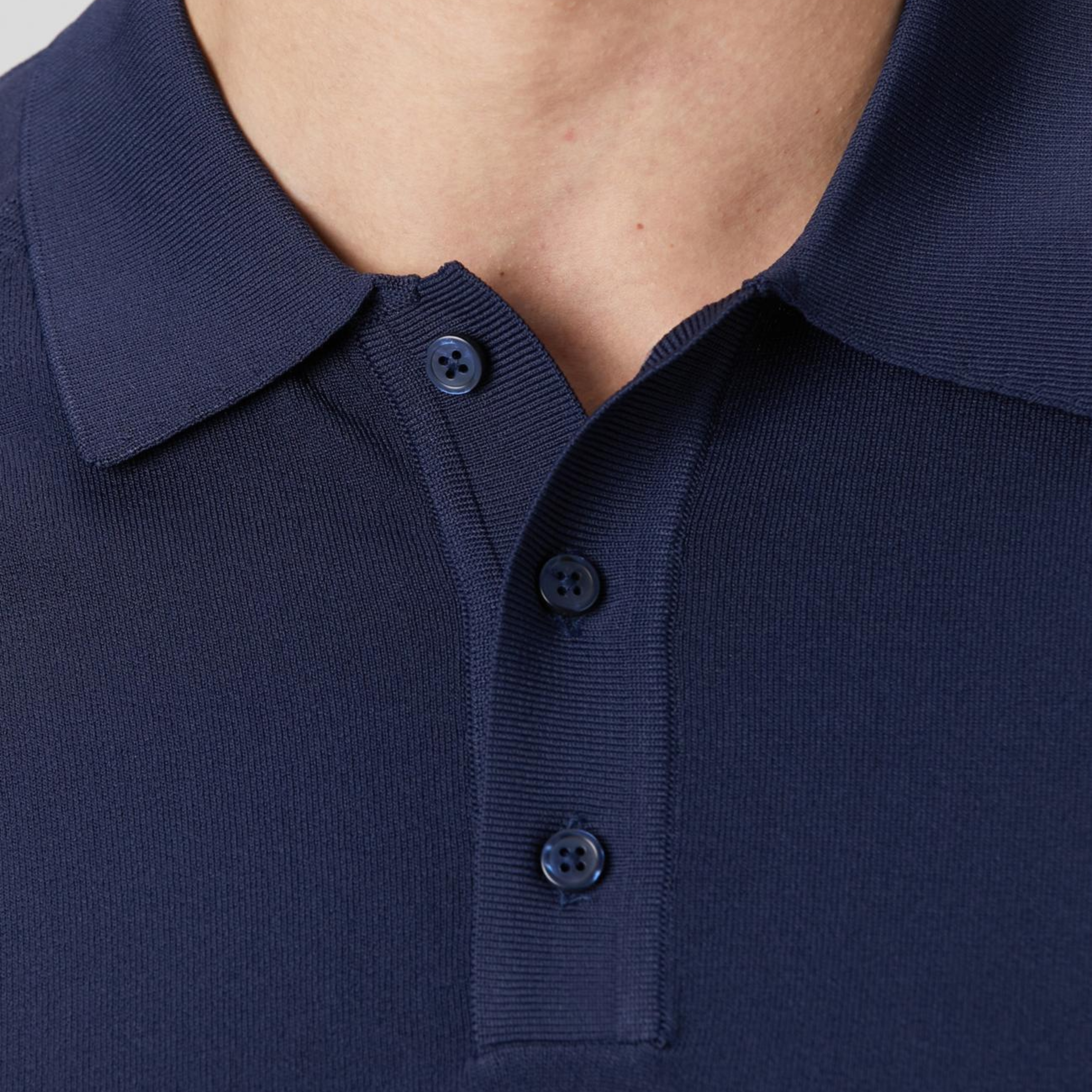 Network Erkek Lacivert Polo Yaka Triko Kazak