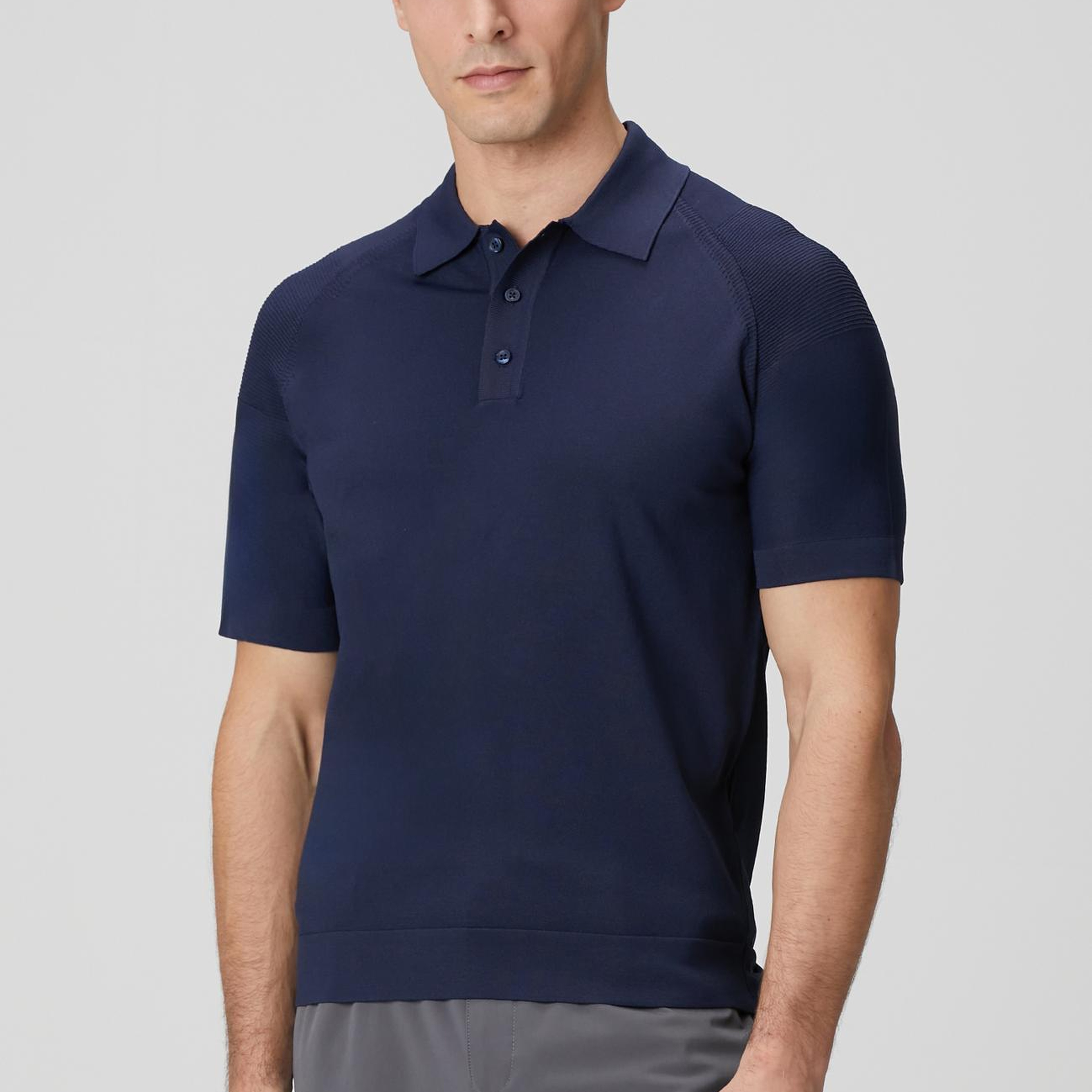 Network Erkek Lacivert Polo Yaka Triko Kazak