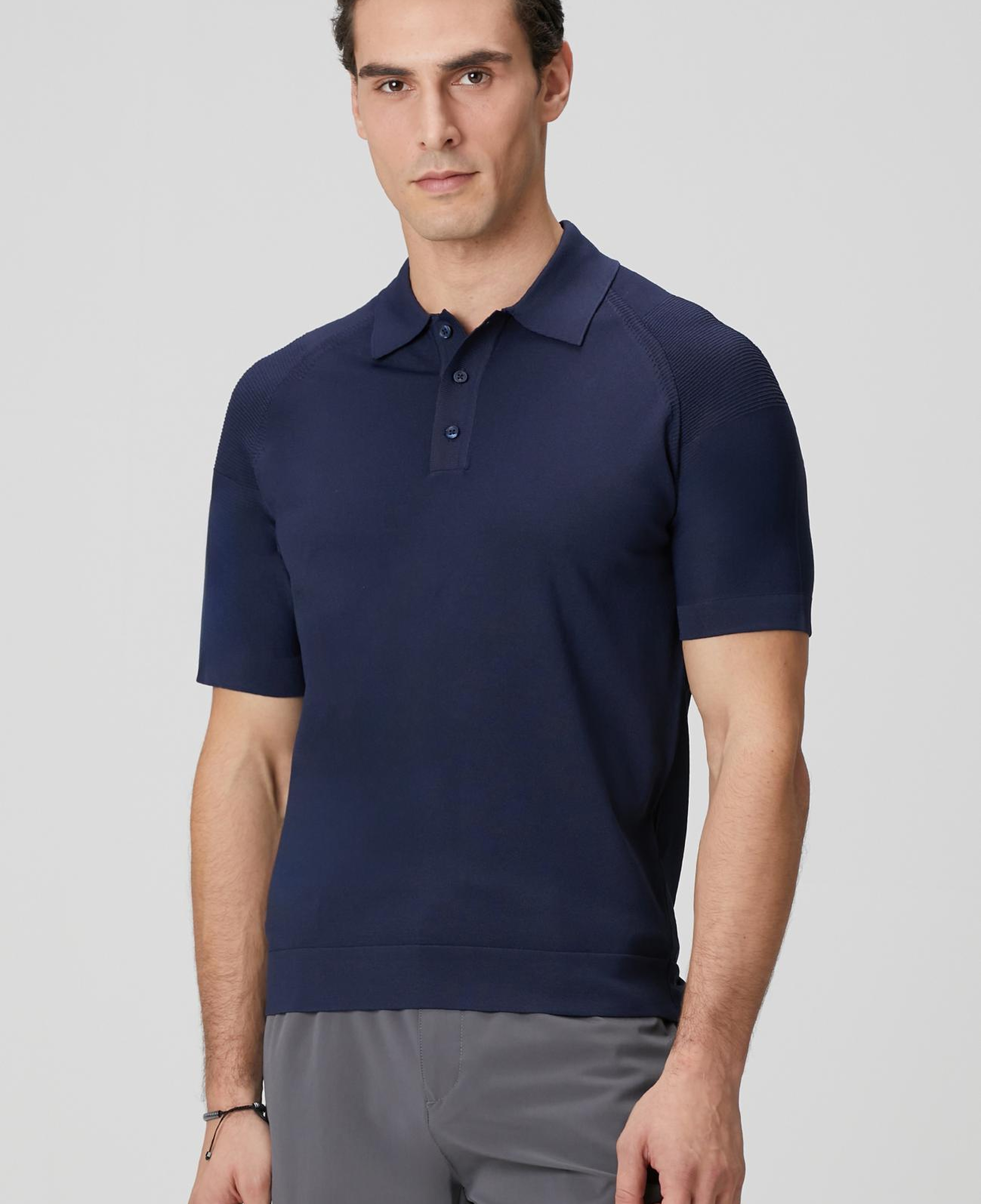 Network Erkek Lacivert Polo Yaka Triko Kazak