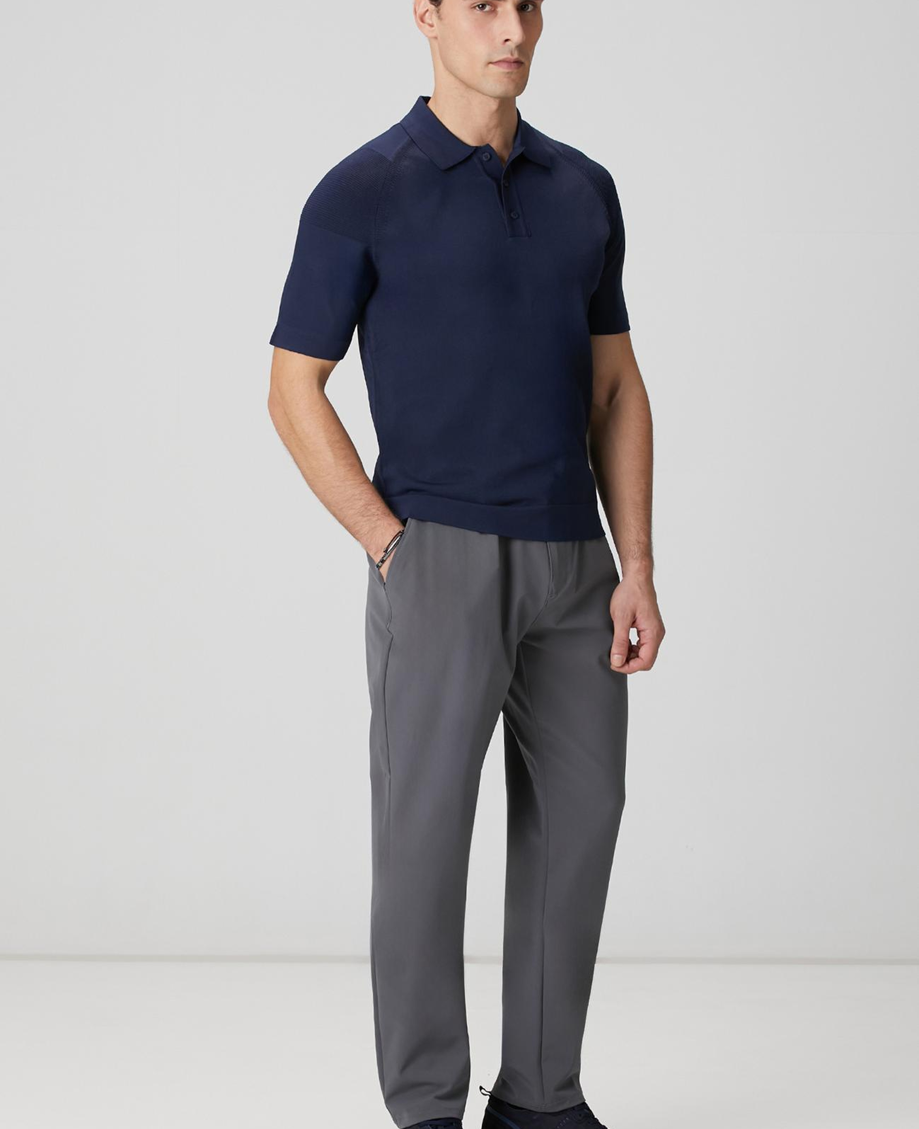 Network Erkek Lacivert Polo Yaka Triko Kazak