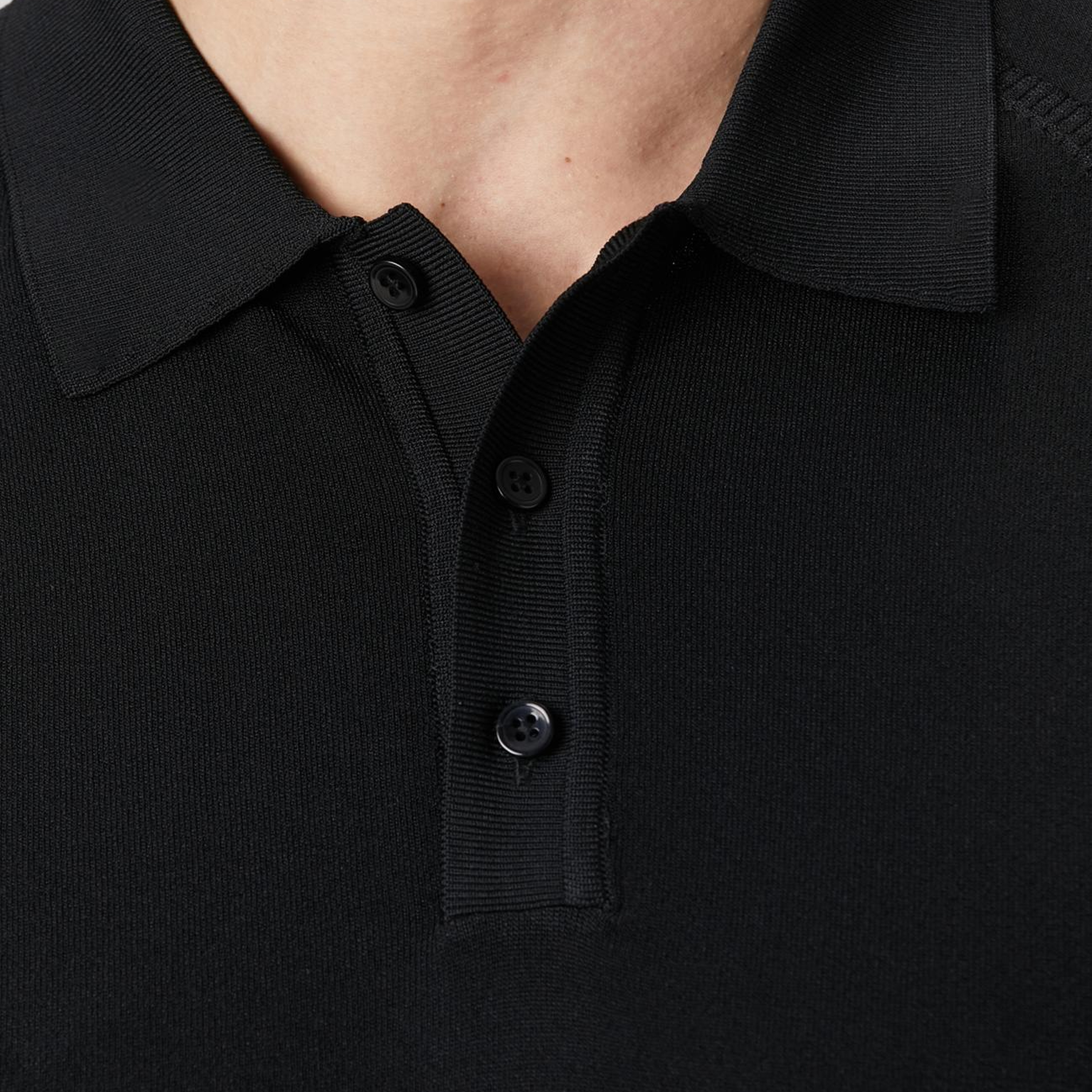 Network Erkek Siyah Polo Yaka Triko Kazak