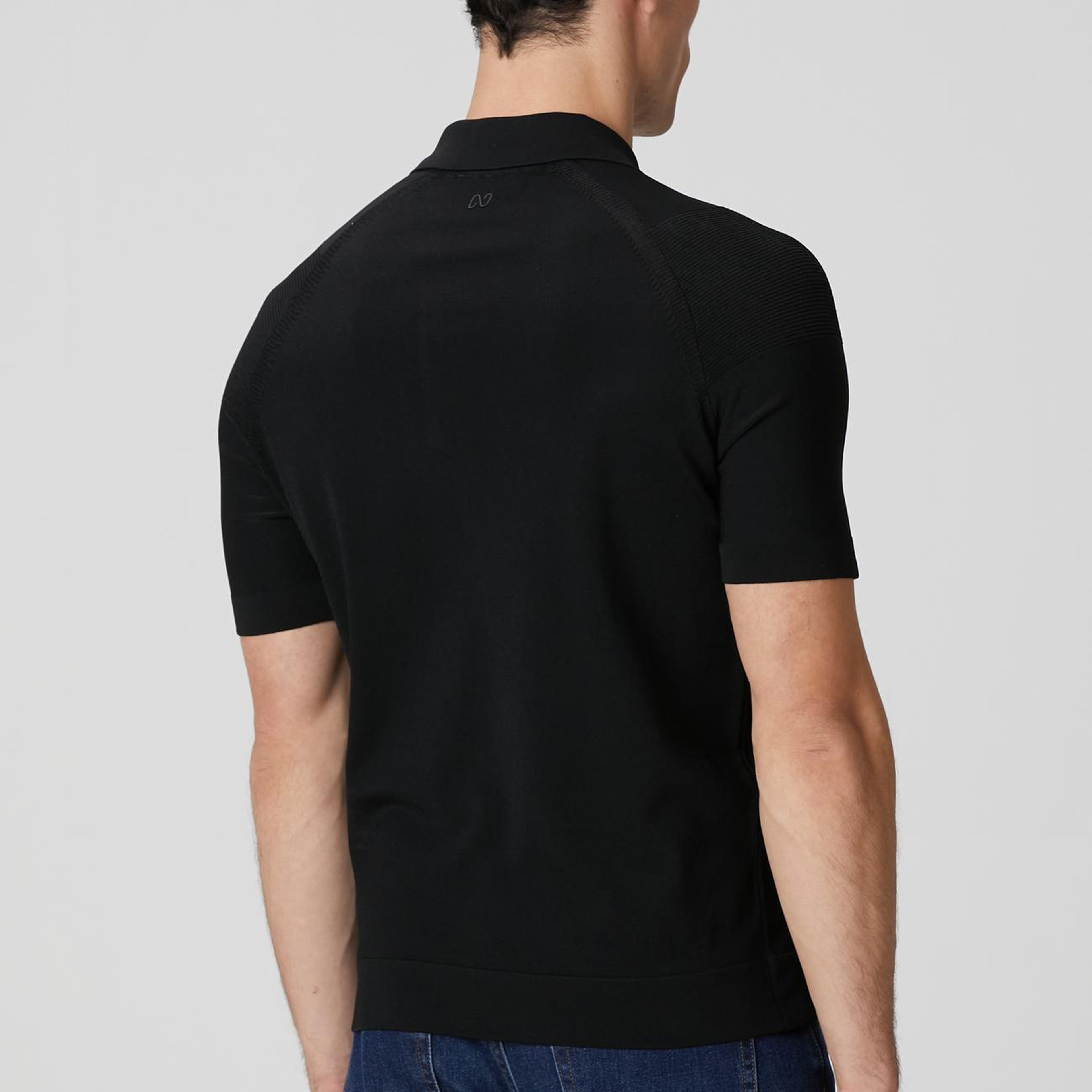 Network Erkek Siyah Polo Yaka Triko Kazak