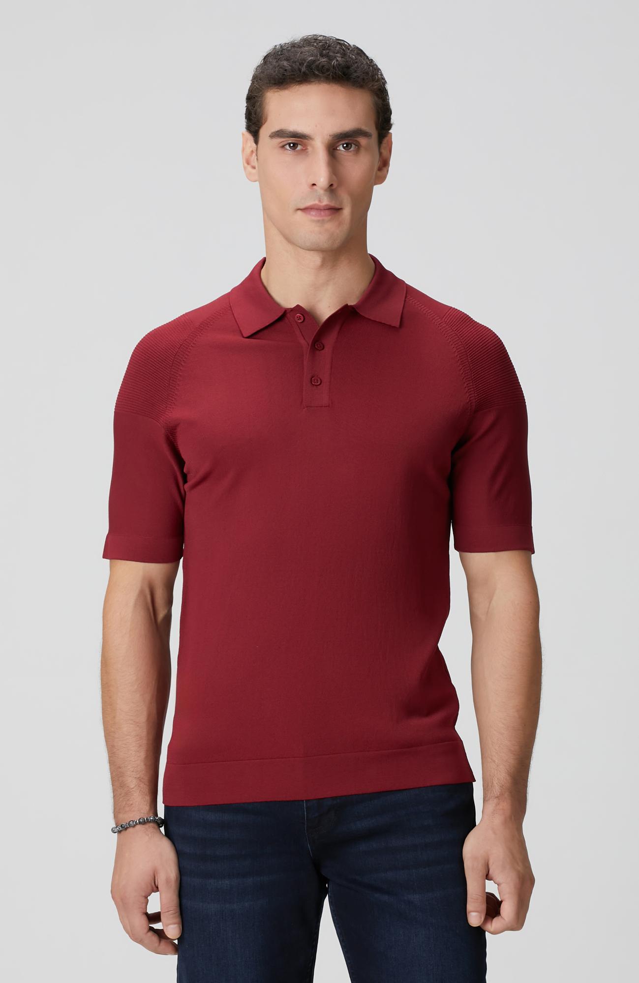 Network Erkek Bordo Polo Yaka Triko Kazak