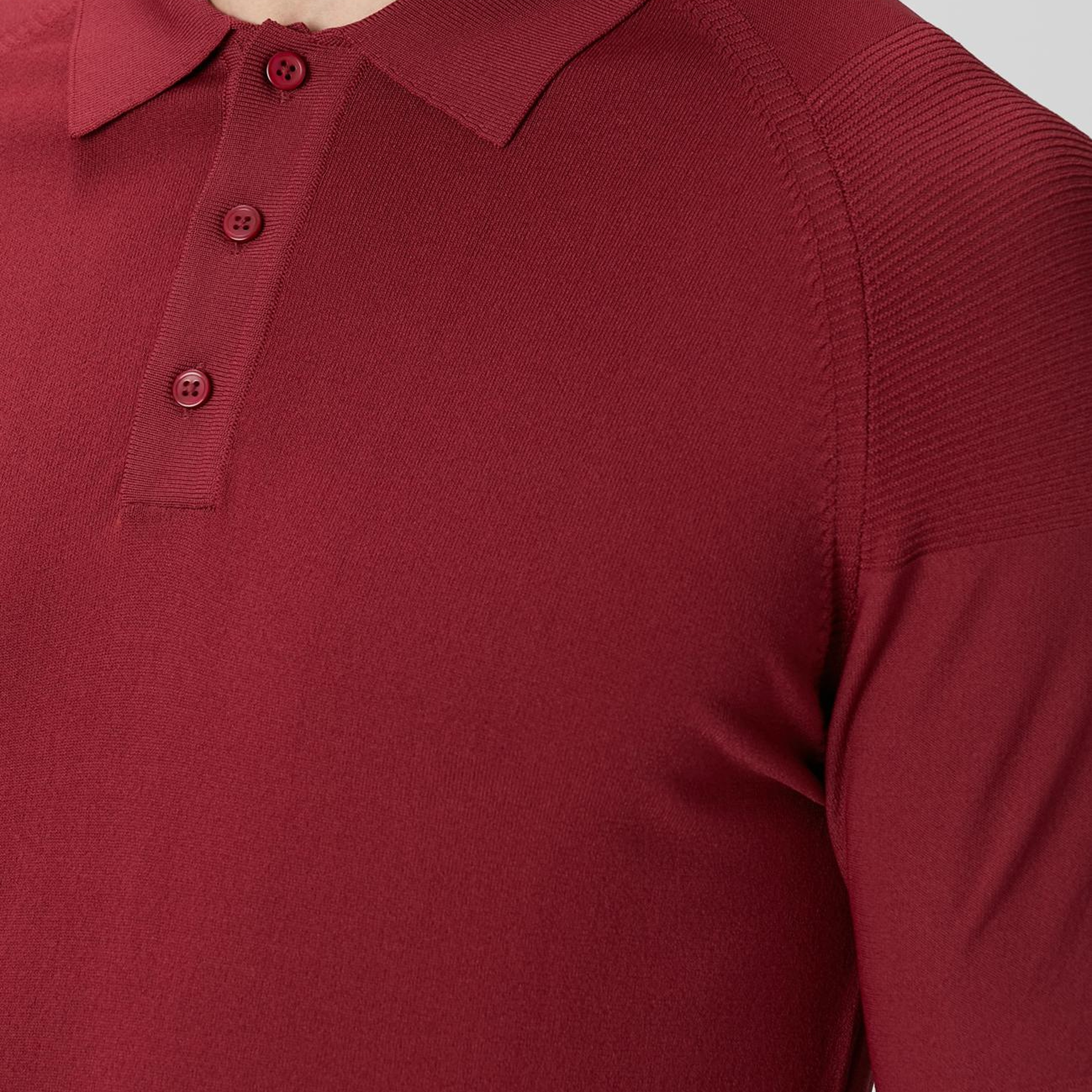 Network Erkek Bordo Polo Yaka Triko Kazak