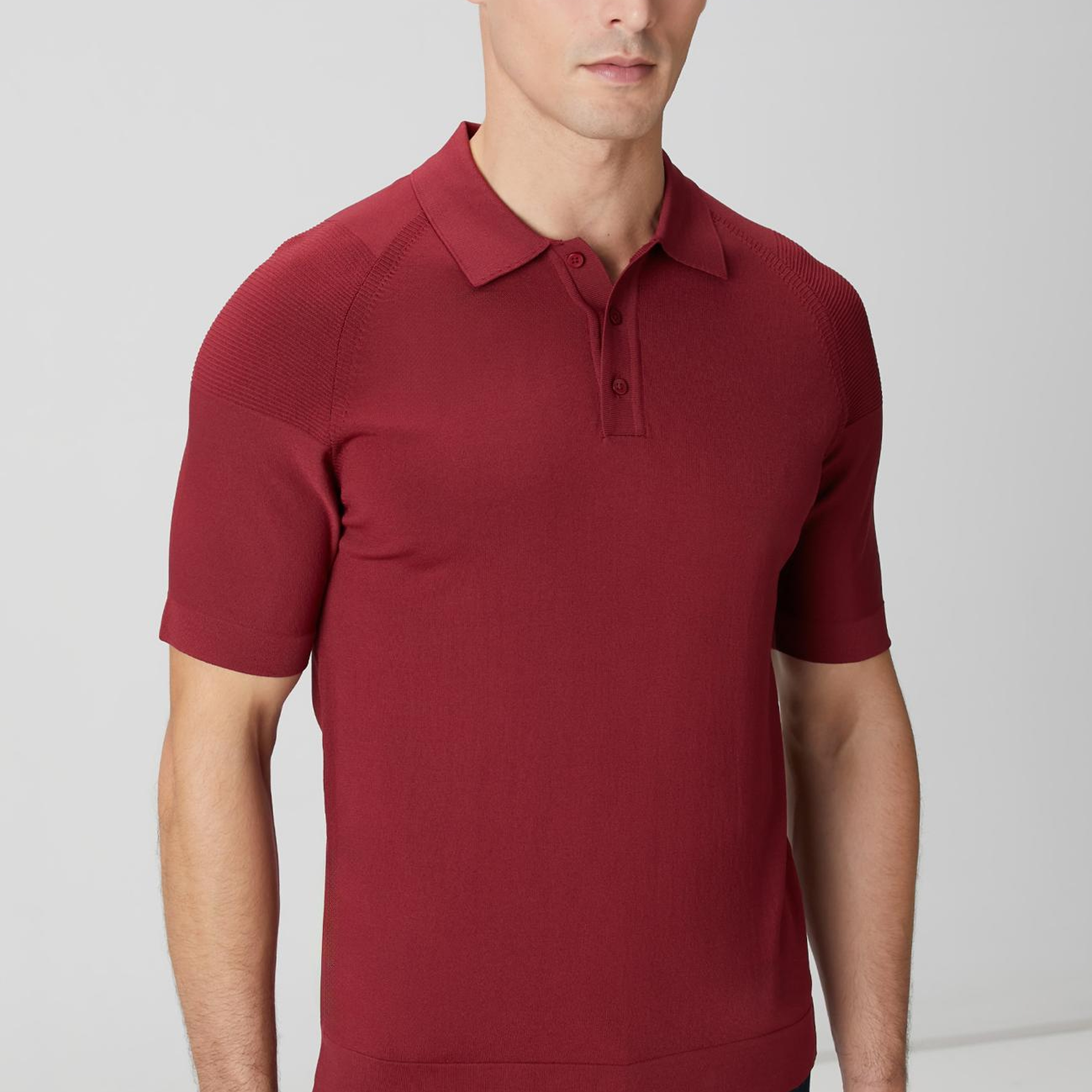 Network Erkek Bordo Polo Yaka Triko Kazak