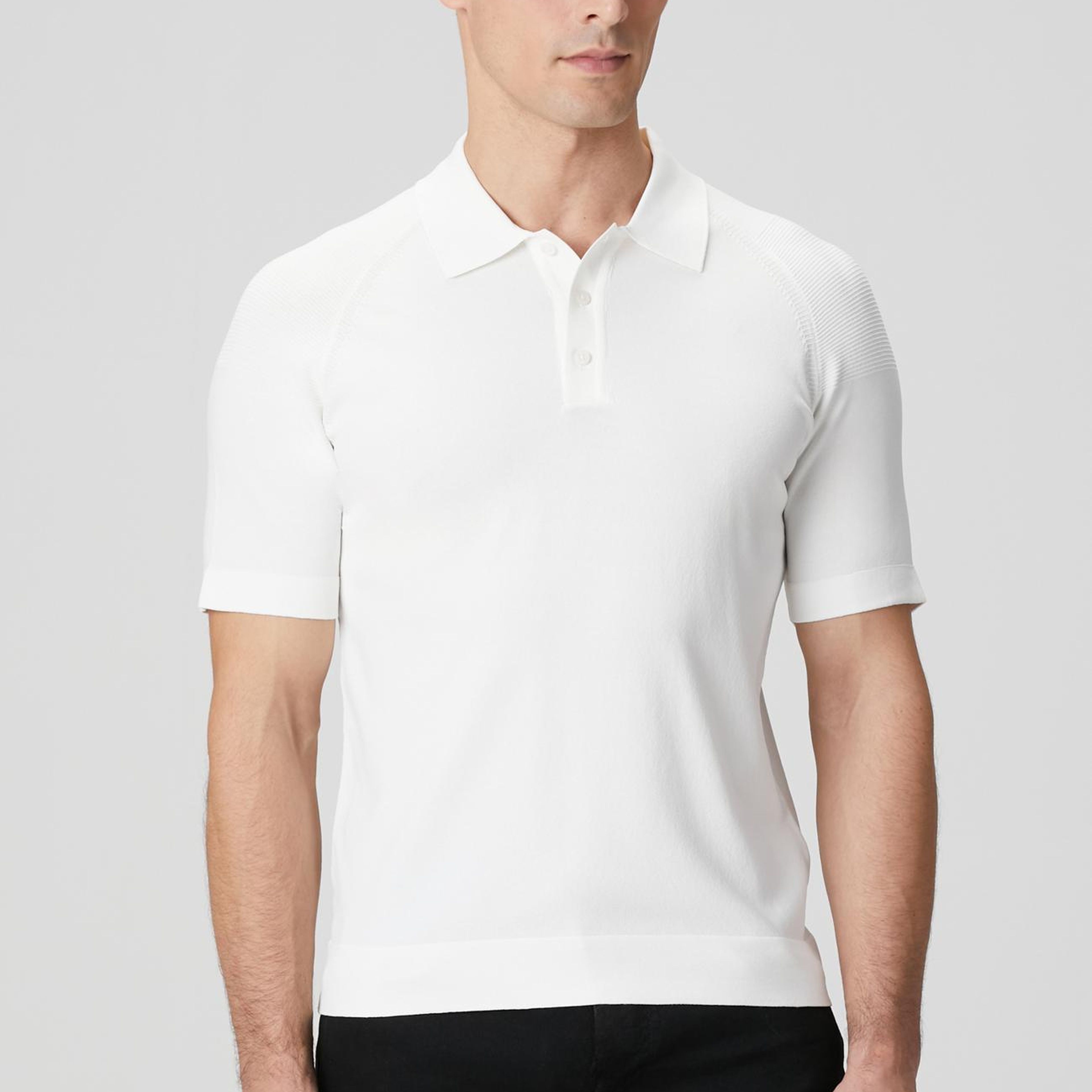 Network Erkek Kırık Beyaz Polo Yaka Triko Kazak