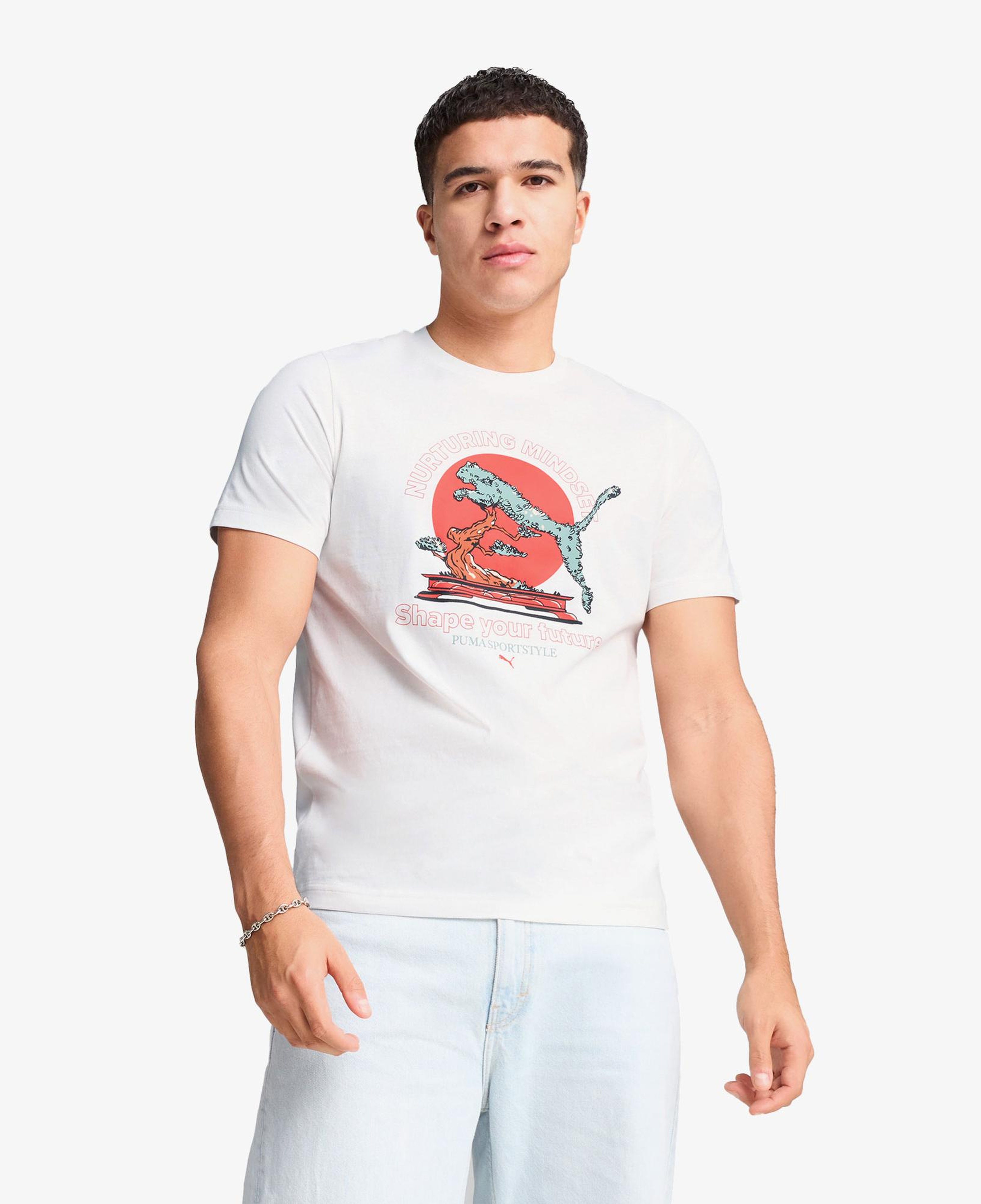 Puma Graphics Bonsai Erkek Beyaz T-Shirt
