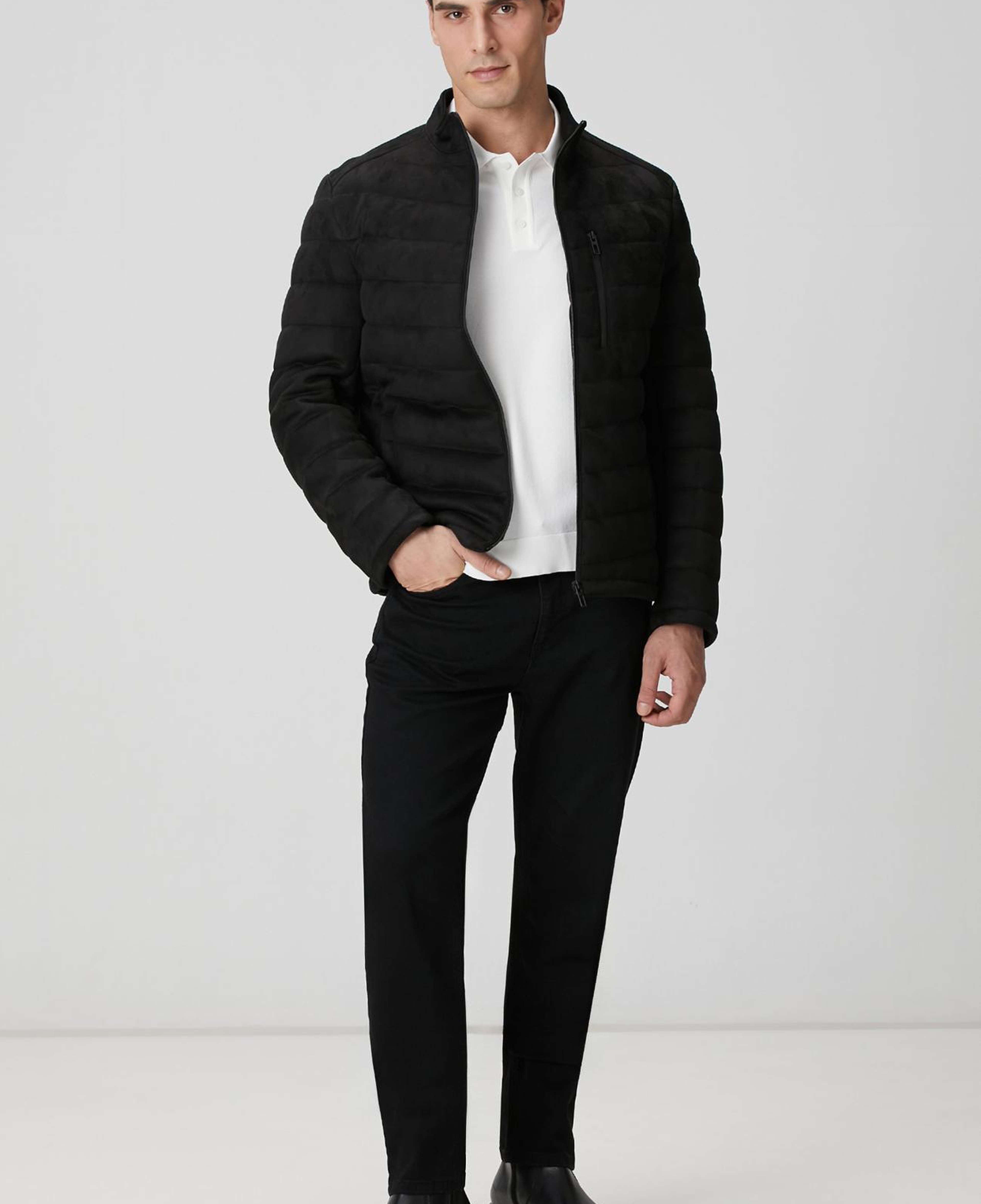 Network Erkek Kırık Beyaz Polo Yaka Triko Kazak