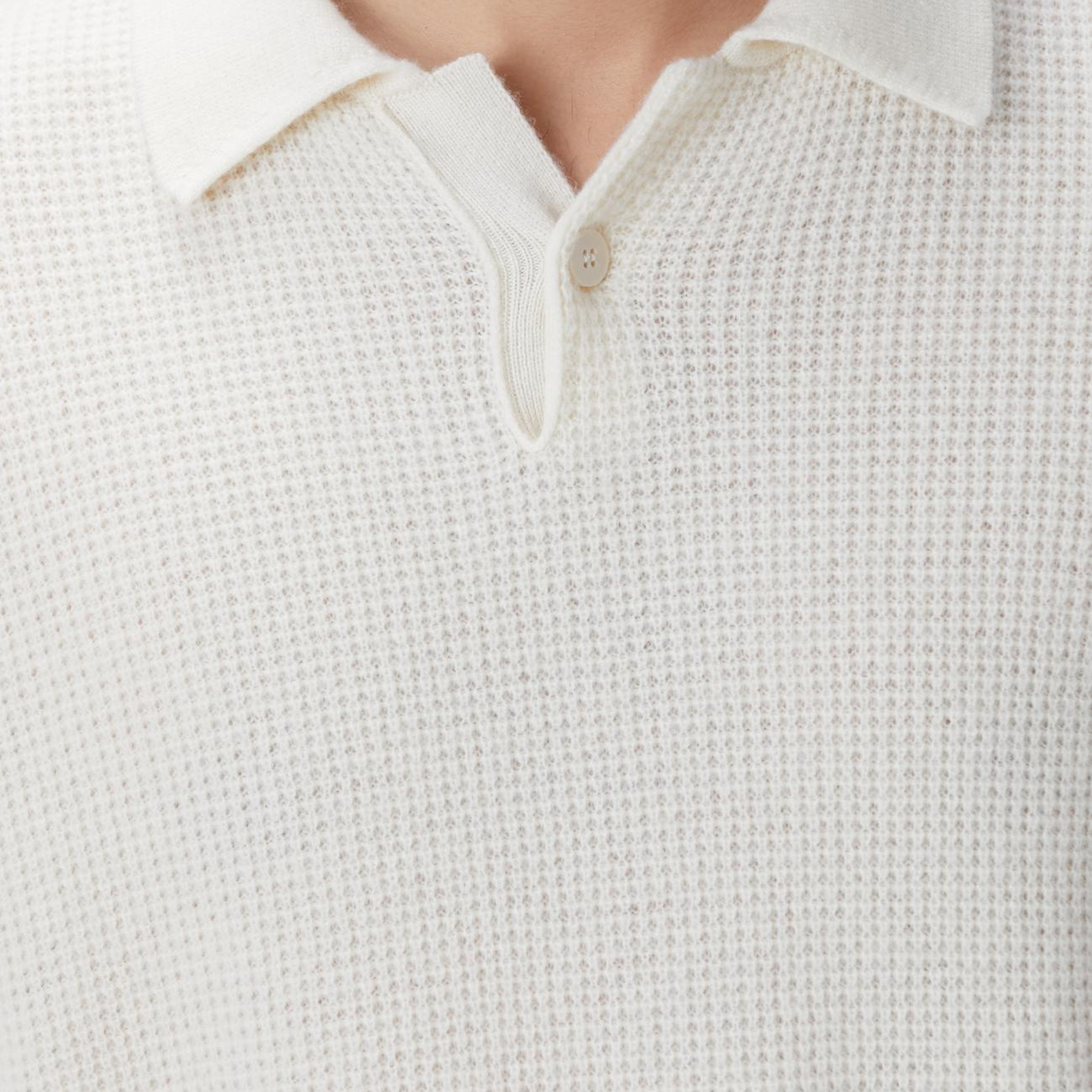 Network Erkek Limited Bej Kaşmir Polo Yaka Kazak