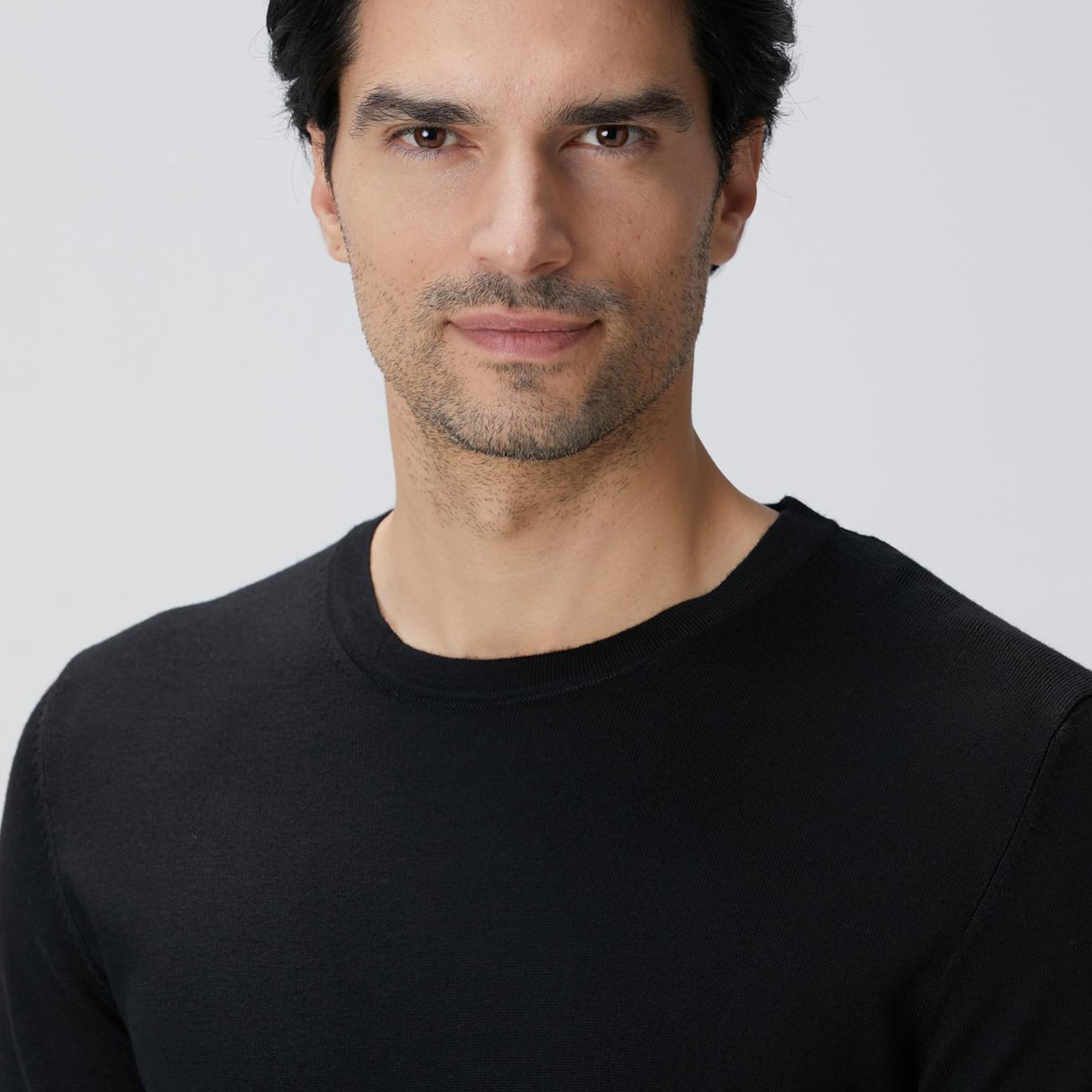 Network Erkek Siyah Yün Karışımlı Triko Kazak