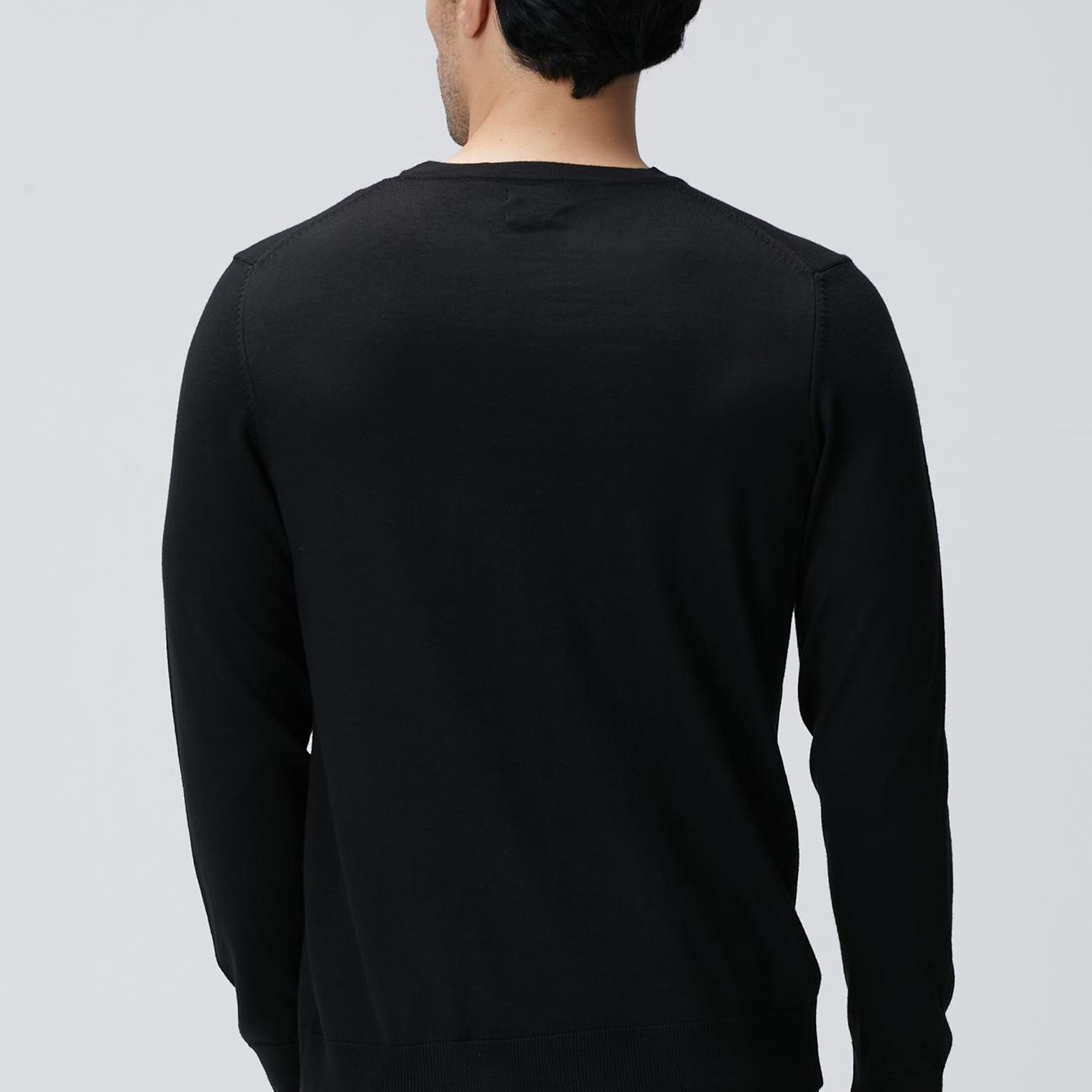 Network Erkek Siyah Yün Karışımlı Triko Kazak