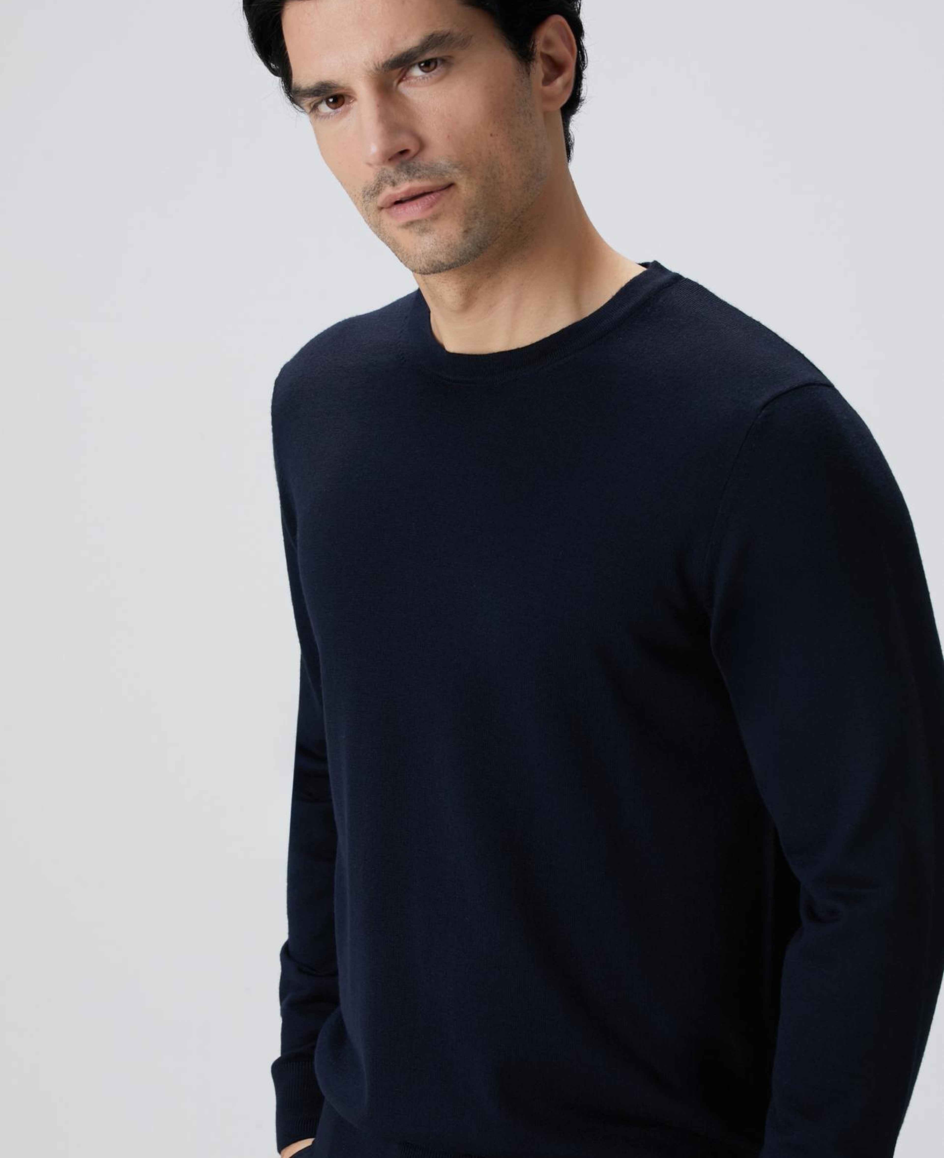 Network Erkek Lacivert Yün Karışımlı Triko Kazak