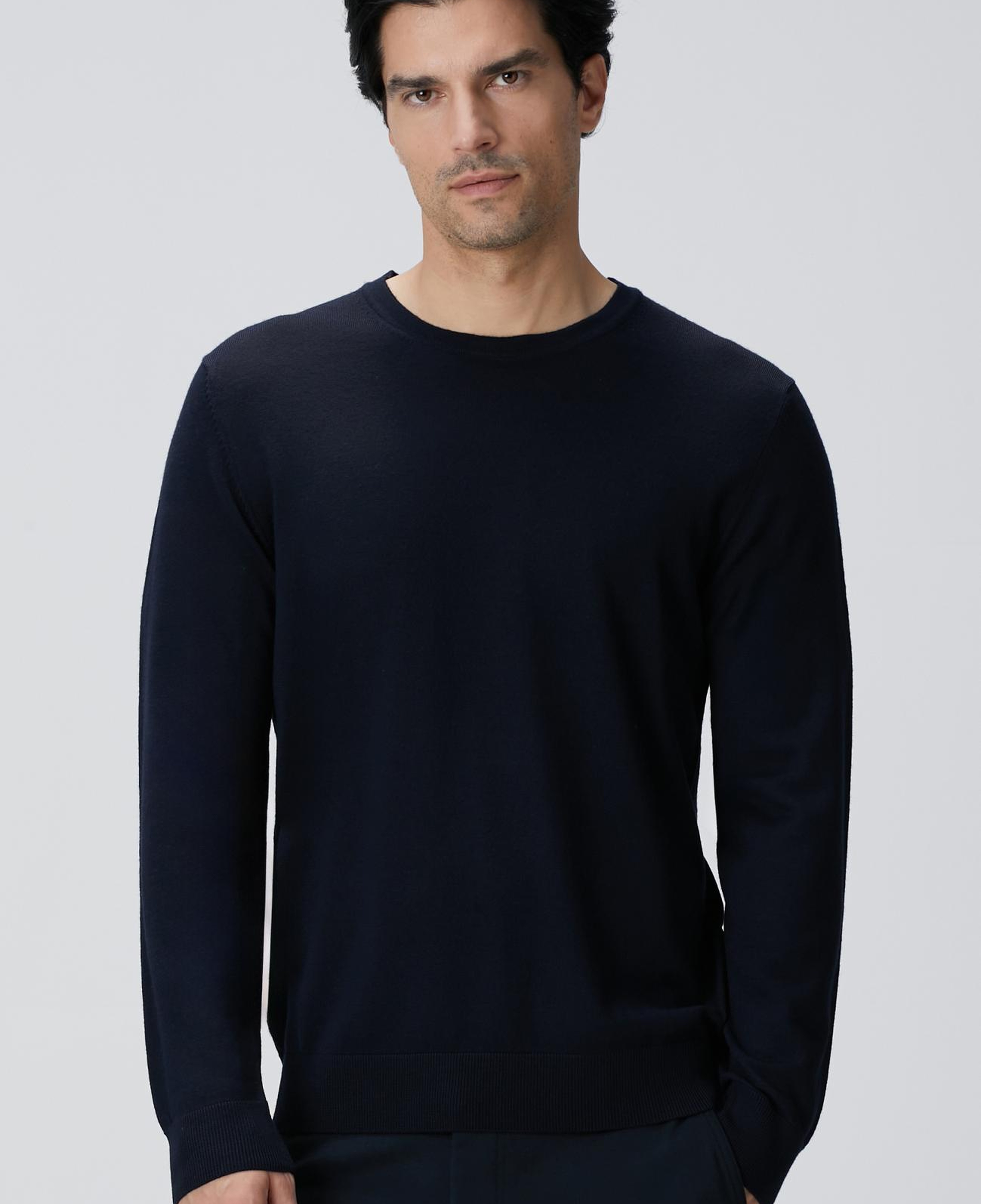 Network Erkek Lacivert Yün Karışımlı Triko Kazak