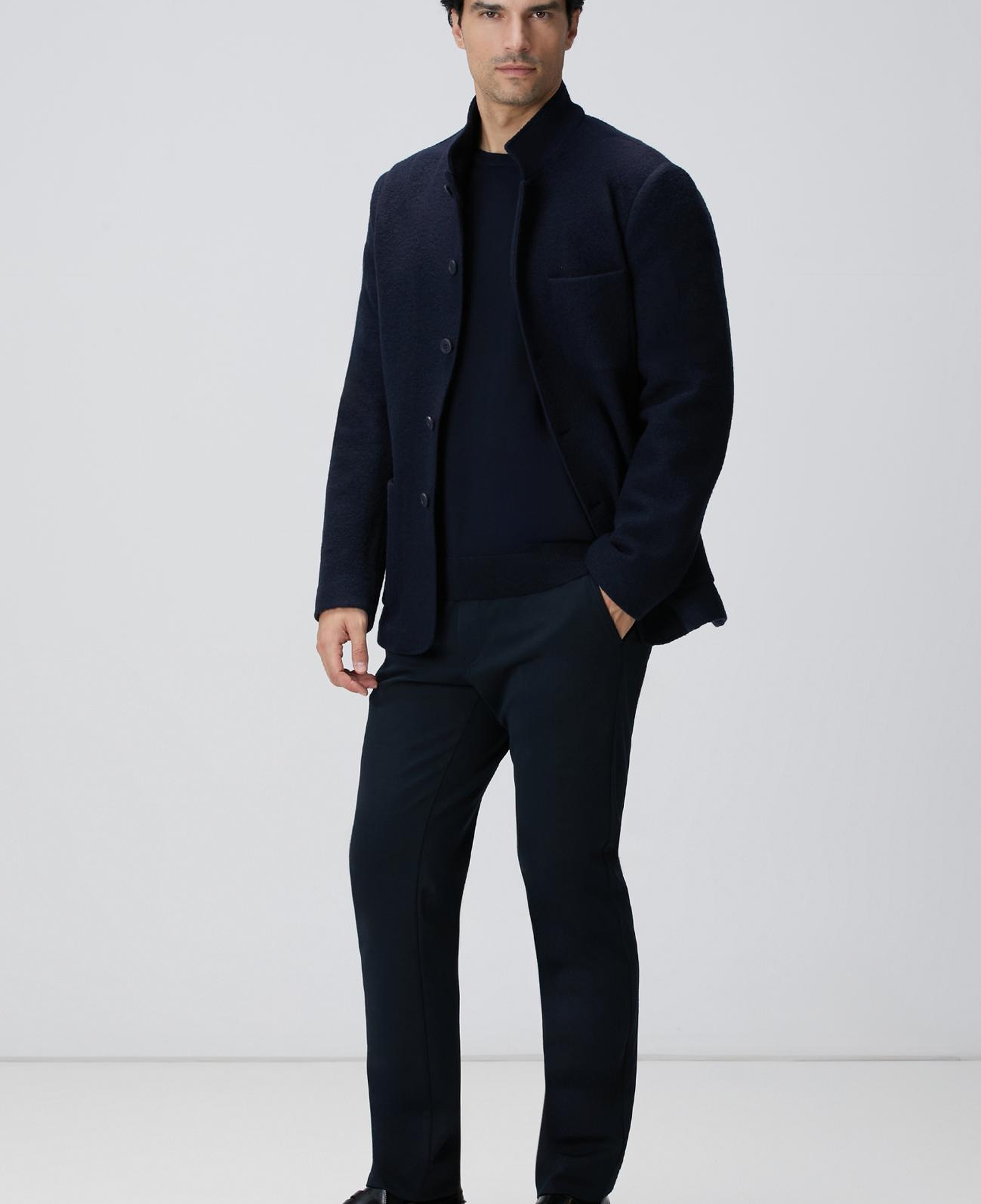 Network Erkek Lacivert Yün Karışımlı Triko Kazak