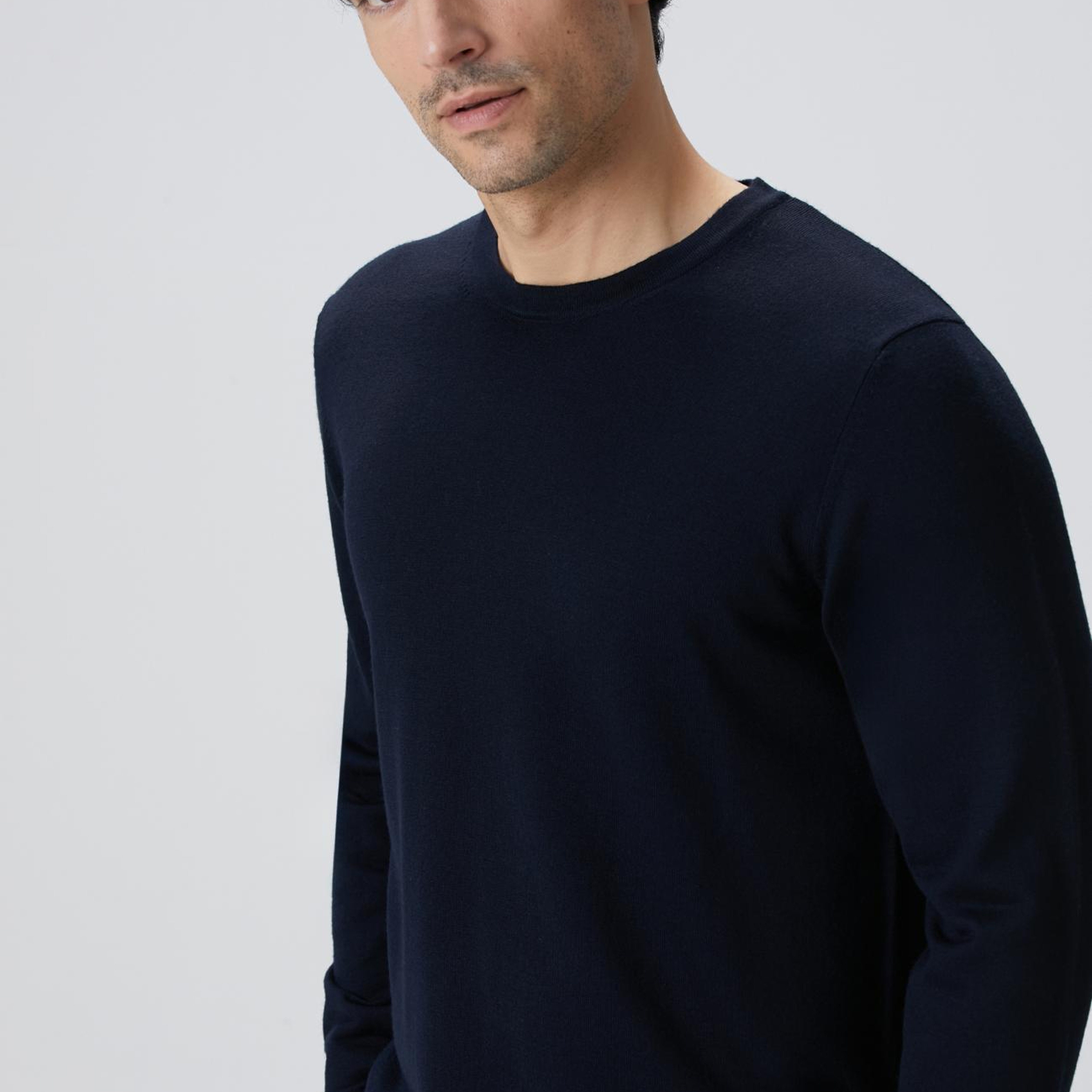 Network Erkek Lacivert Yün Karışımlı Triko Kazak