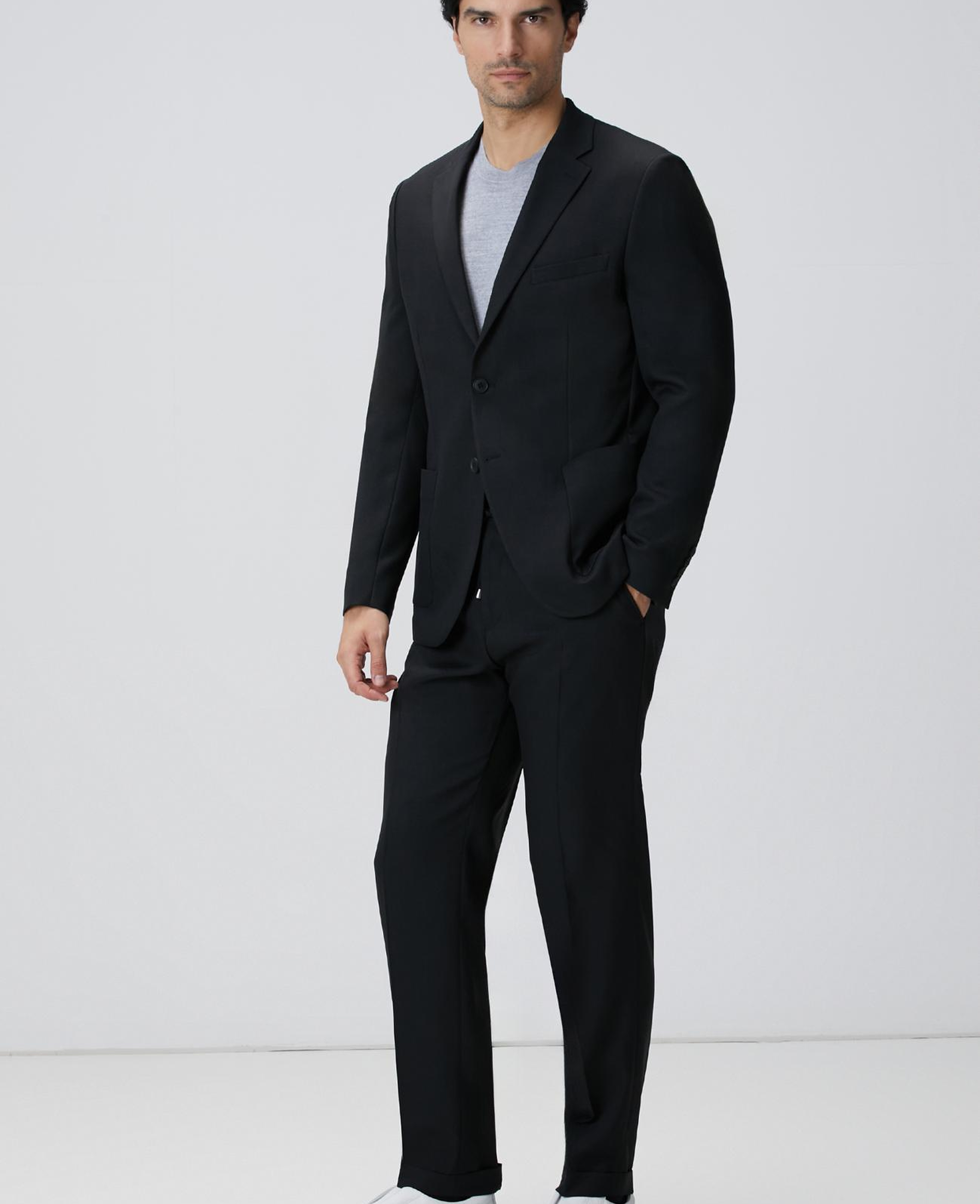 Network Erkek Gri Melanj Yün Karışımlı Triko Kazak