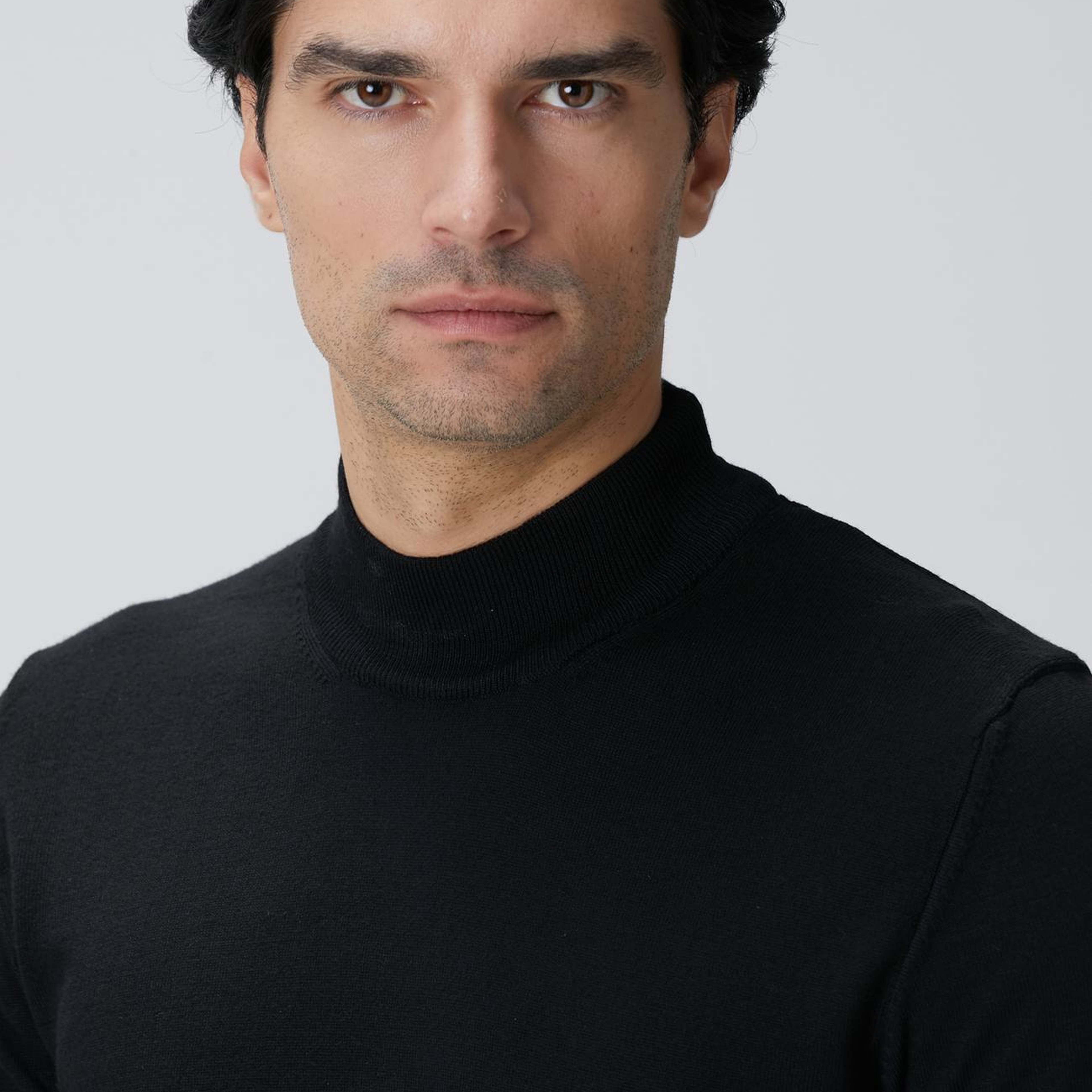 Network Erkek Siyah Yün Karışımlı Kazak