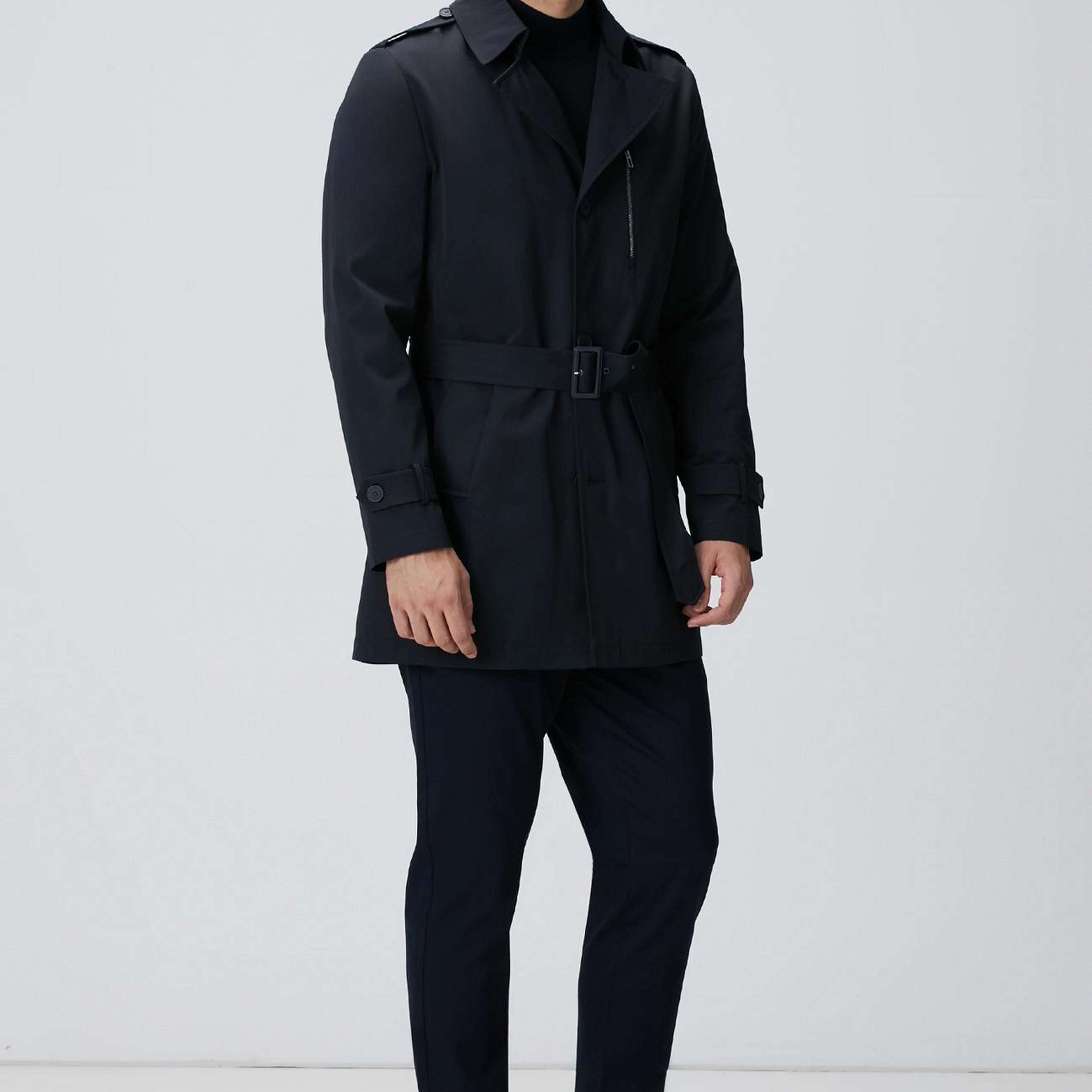 Network Erkek Lacivert Yün Karışımlı Kazak