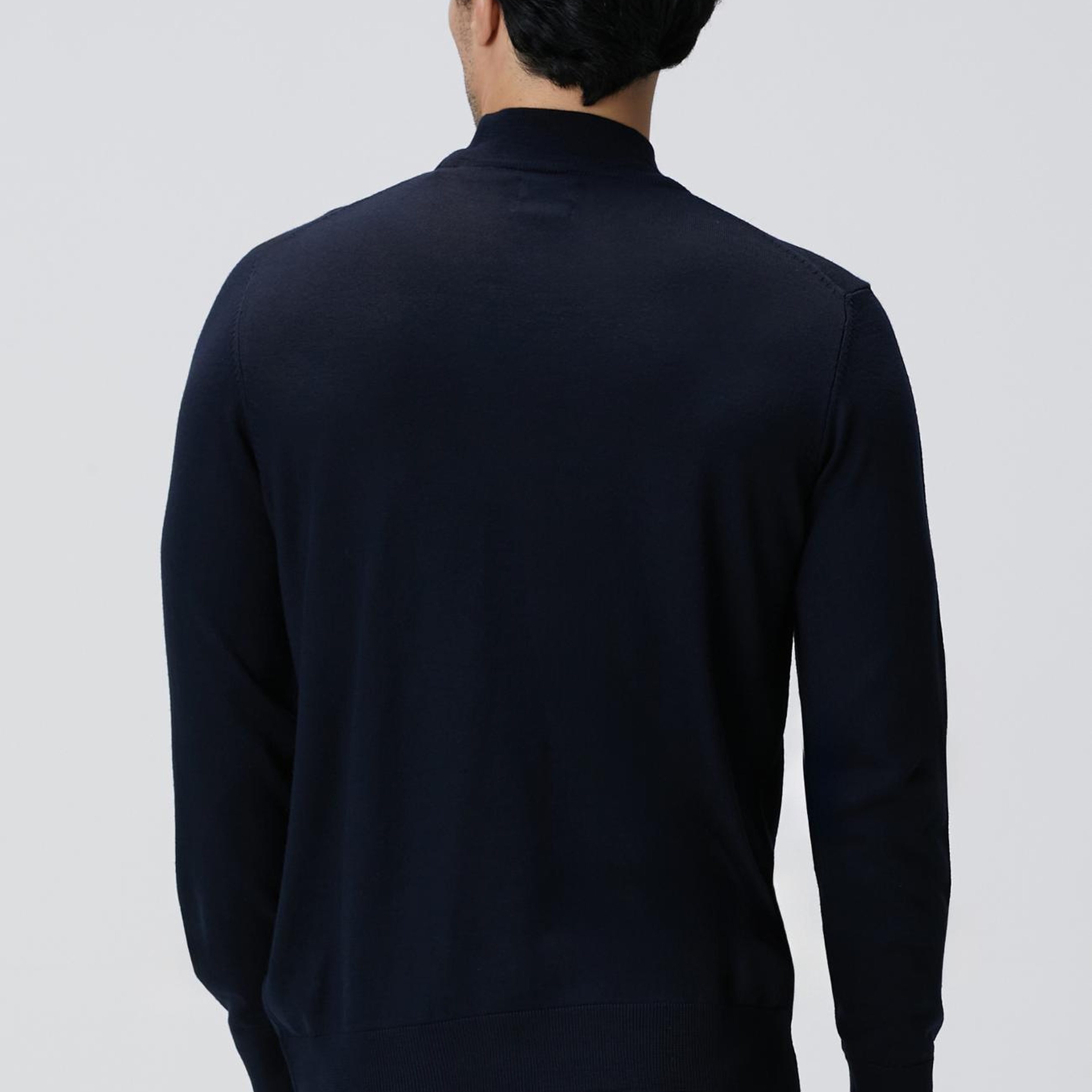 Network Erkek Lacivert Yün Karışımlı Kazak