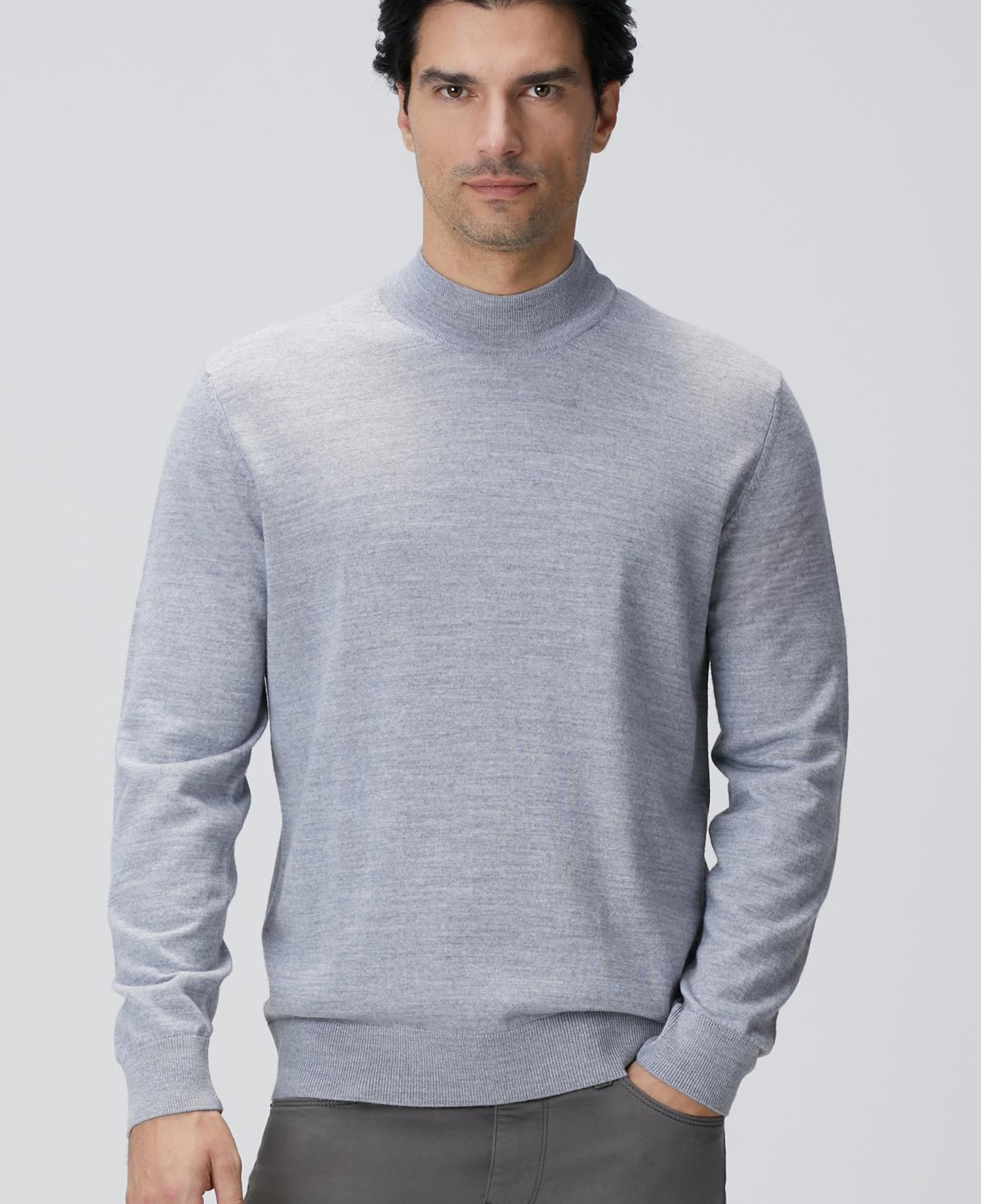 Network Erkek Gri Melanj Yün Karışımlı Kazak