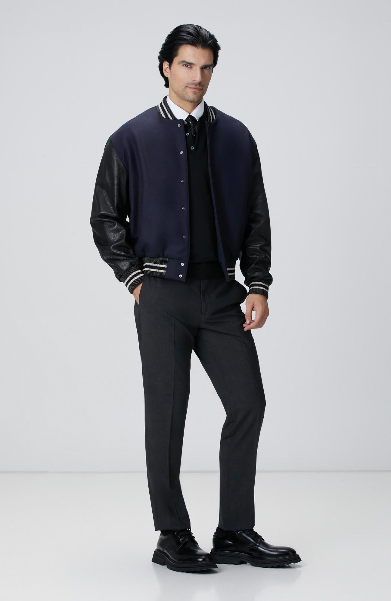 Network Erkek Siyah Yün Karışımlı Triko Kazak