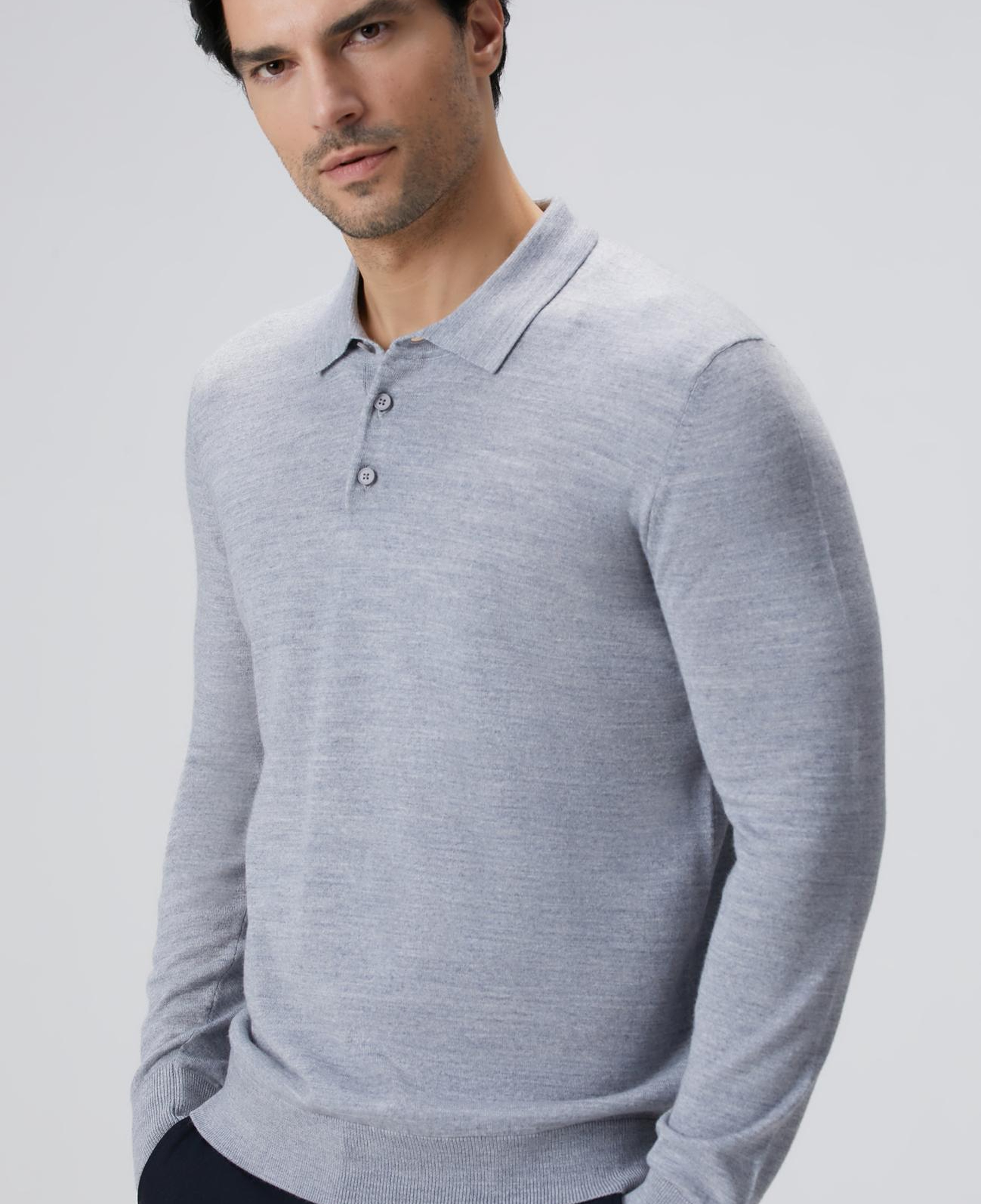 Network Erkek Gri Melanj Yün Karışımlı Triko Kazak