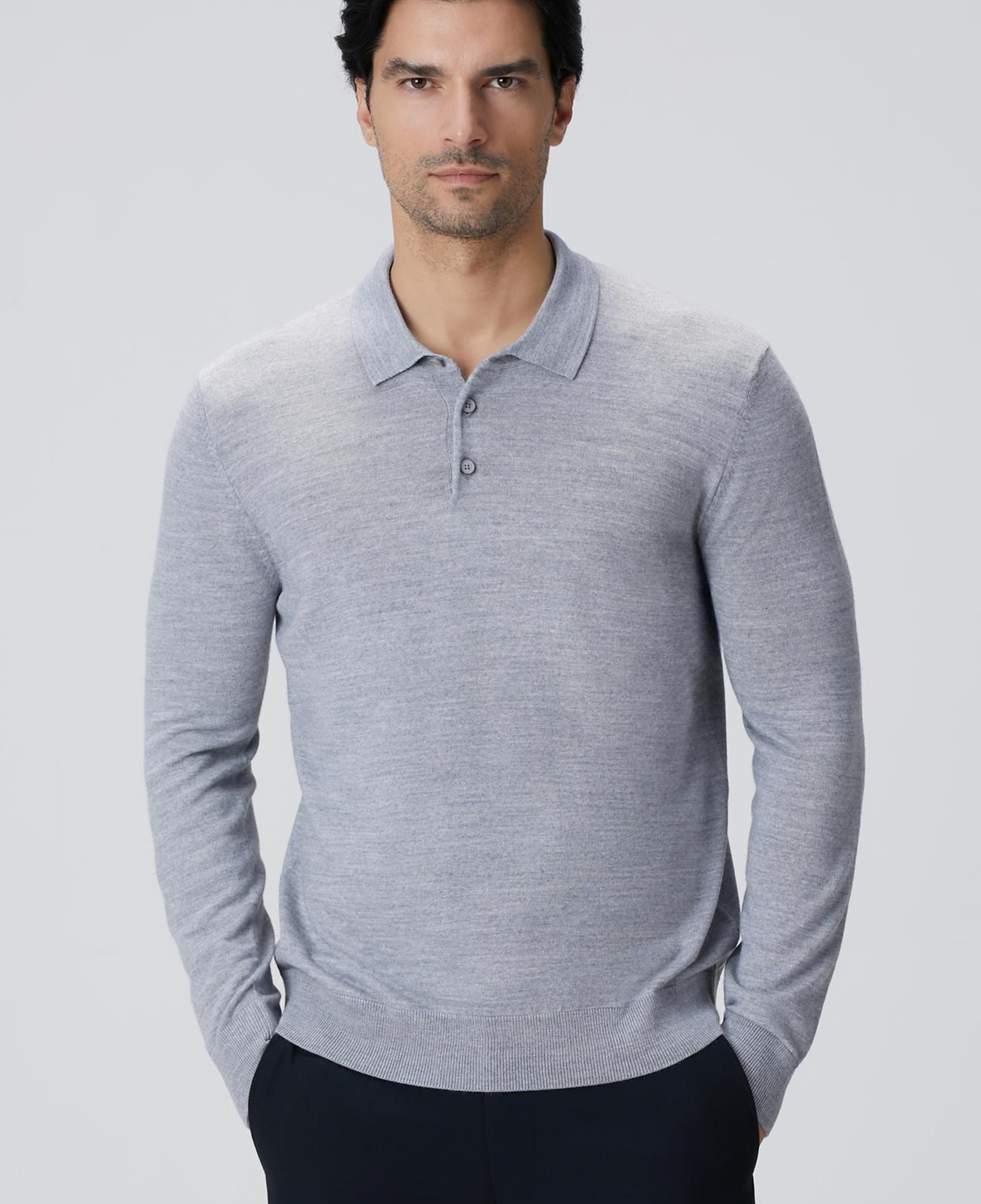 Network Erkek Gri Melanj Yün Karışımlı Triko Kazak