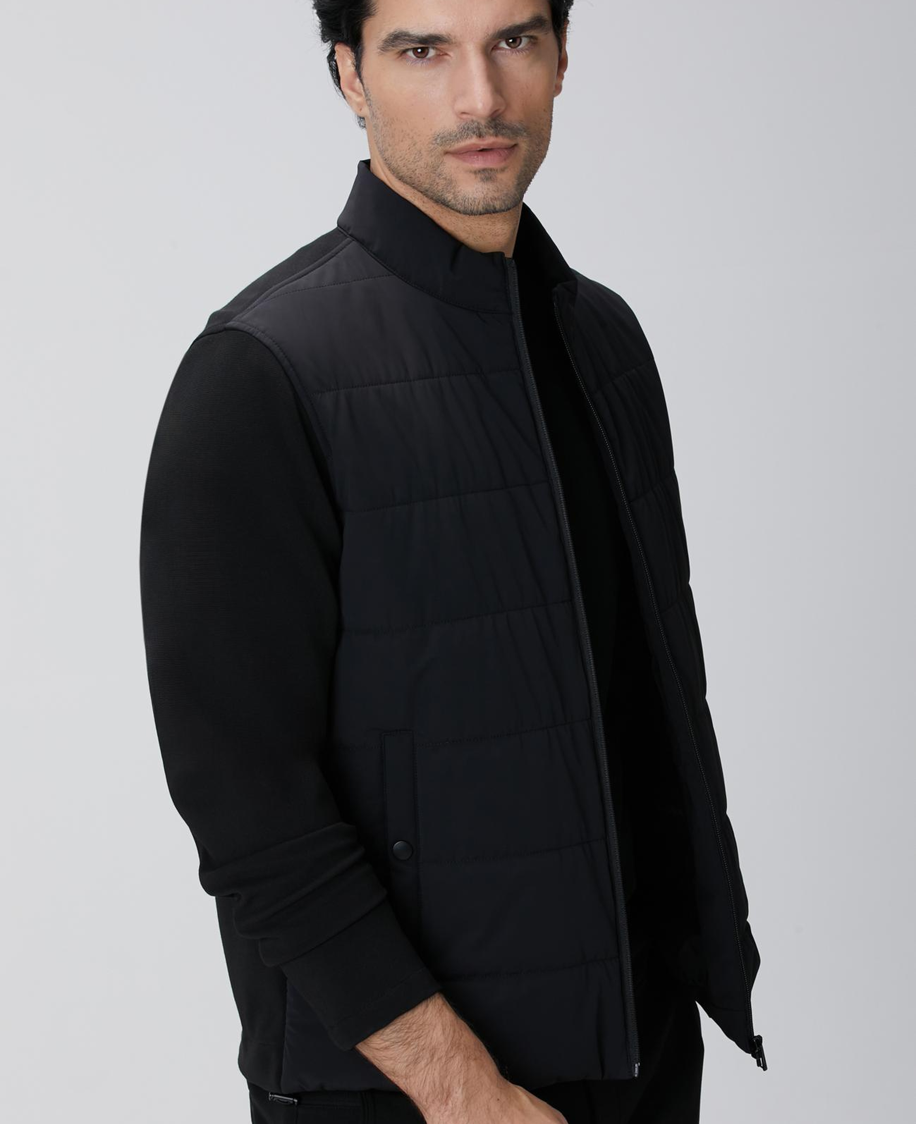 Network Erkek Siyah Triko Kollu Mont