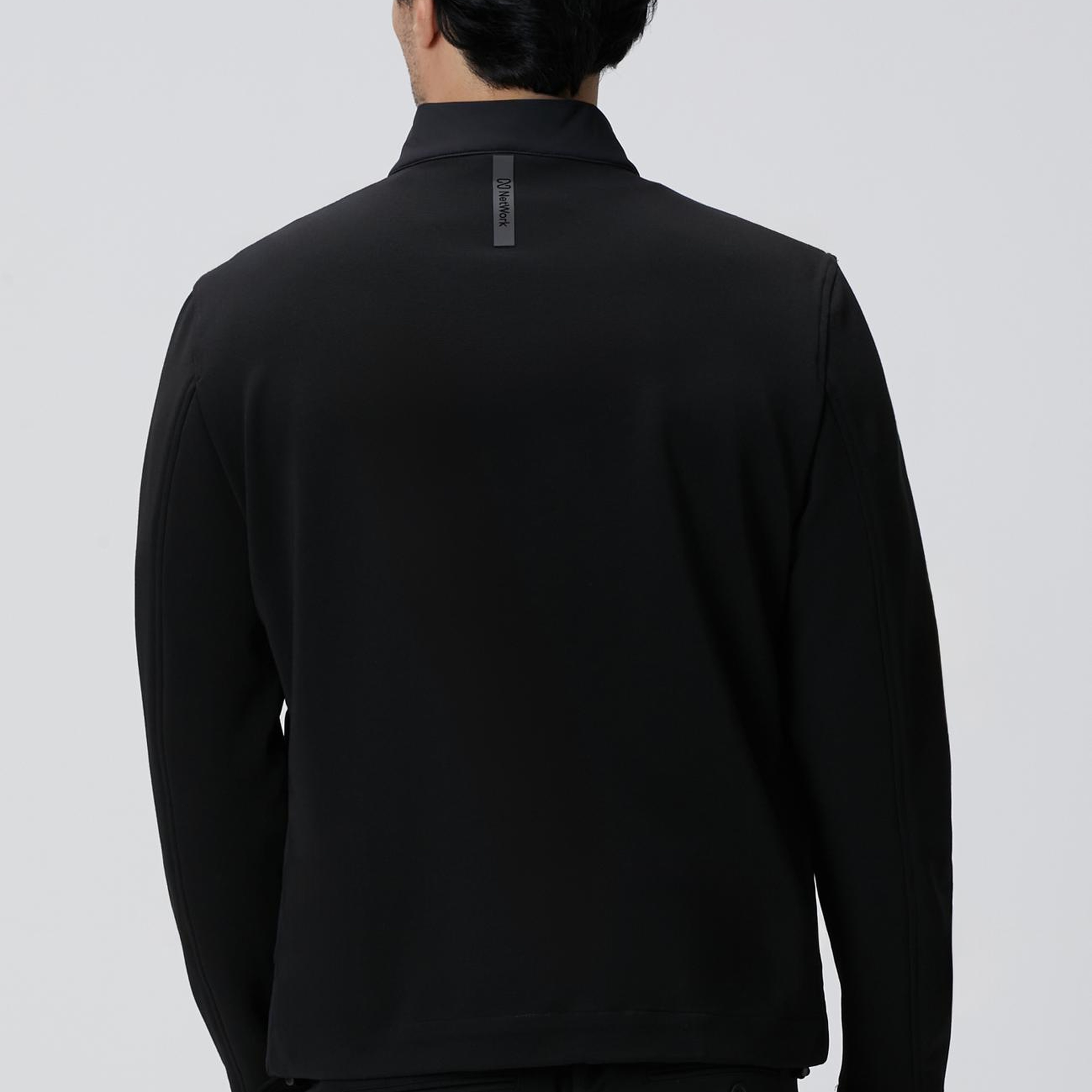 Network Erkek Siyah Triko Kollu Mont