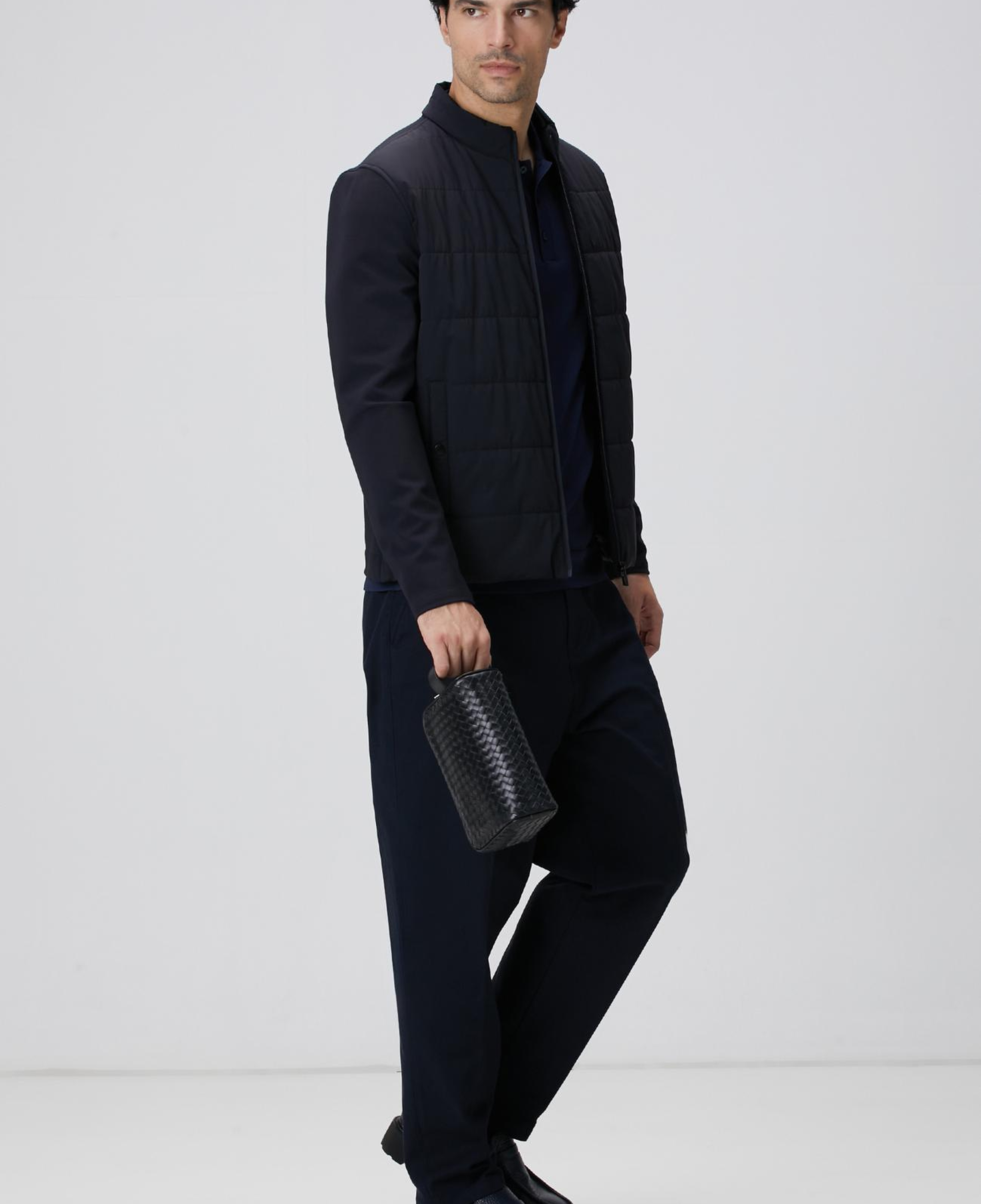 Network Erkek Lacivert Triko Kollu Mont