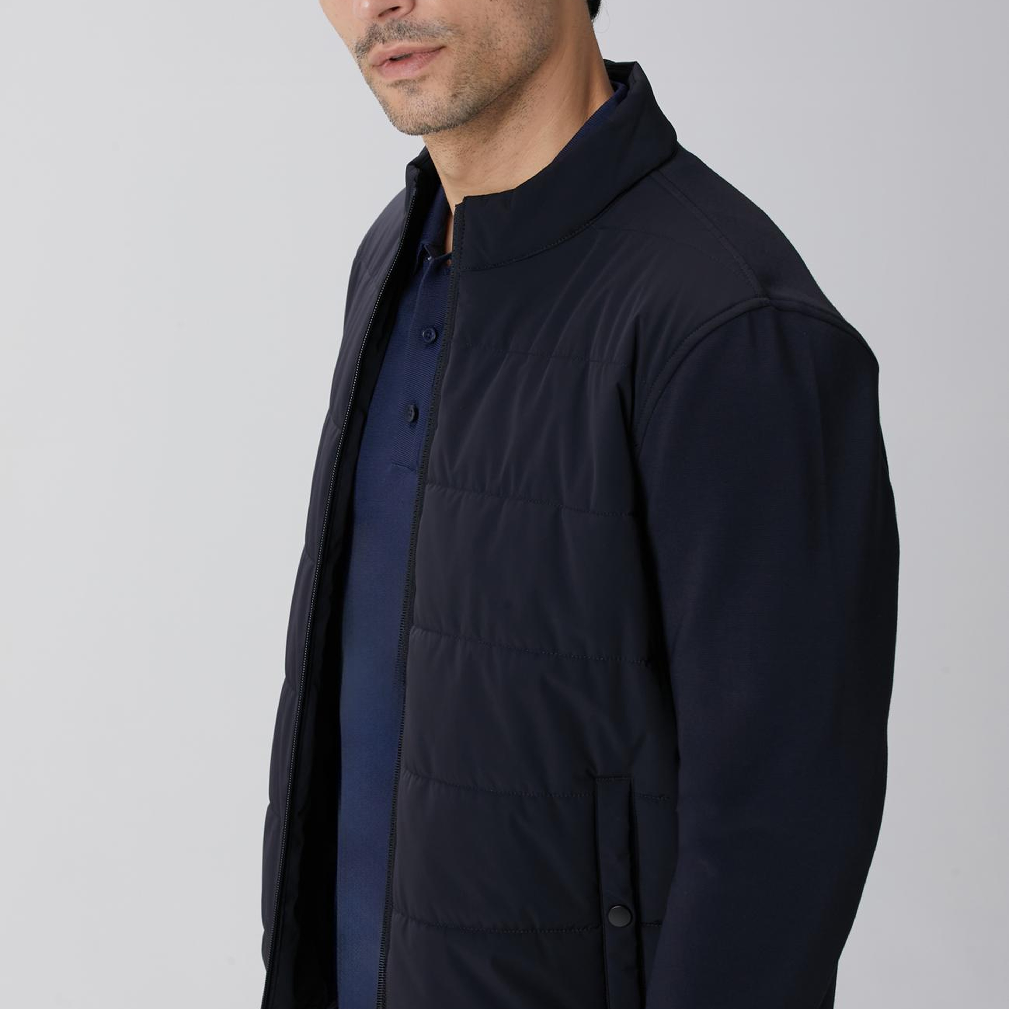 Network Erkek Lacivert Triko Kollu Mont