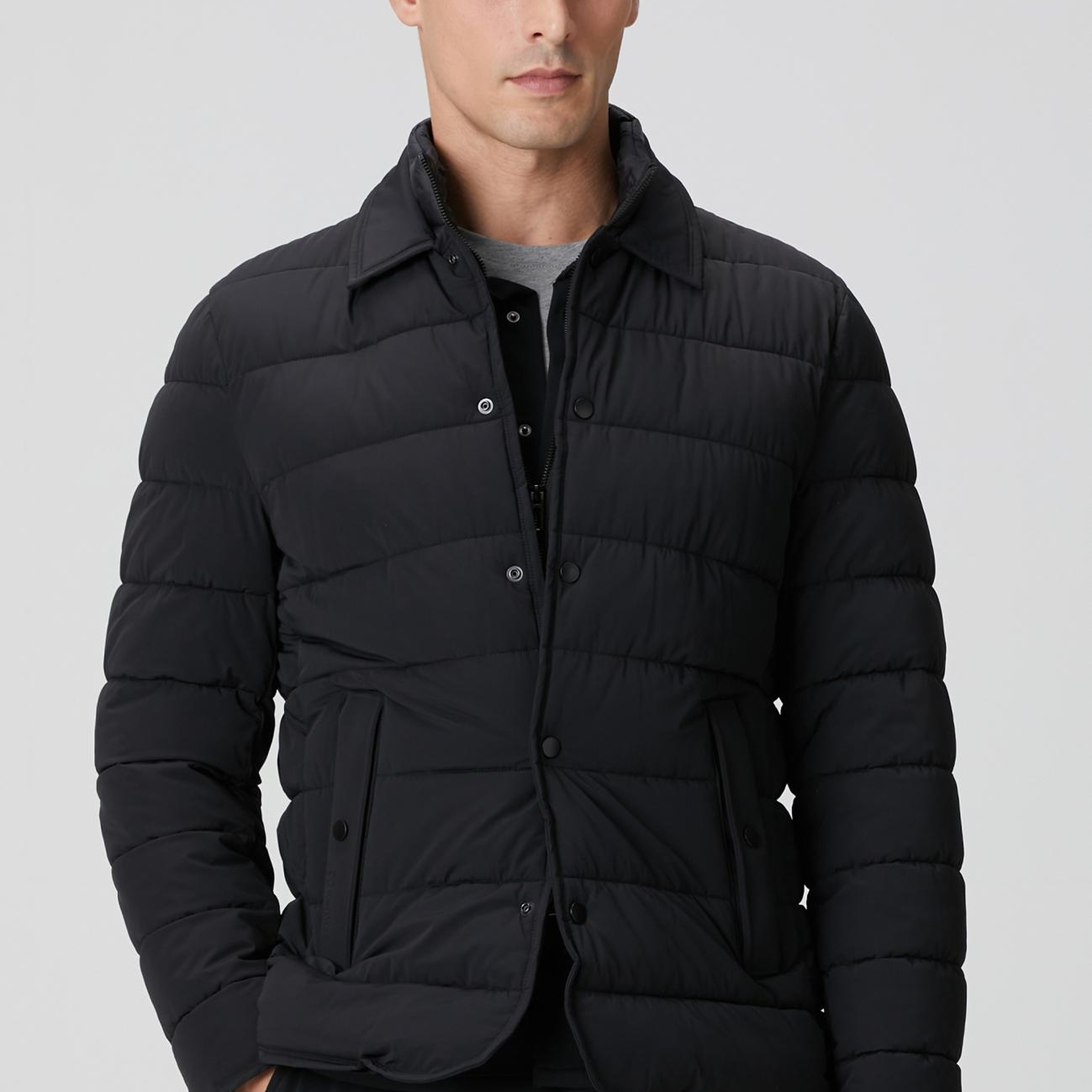 Network Erkek Siyah Puffer Coat Ceket