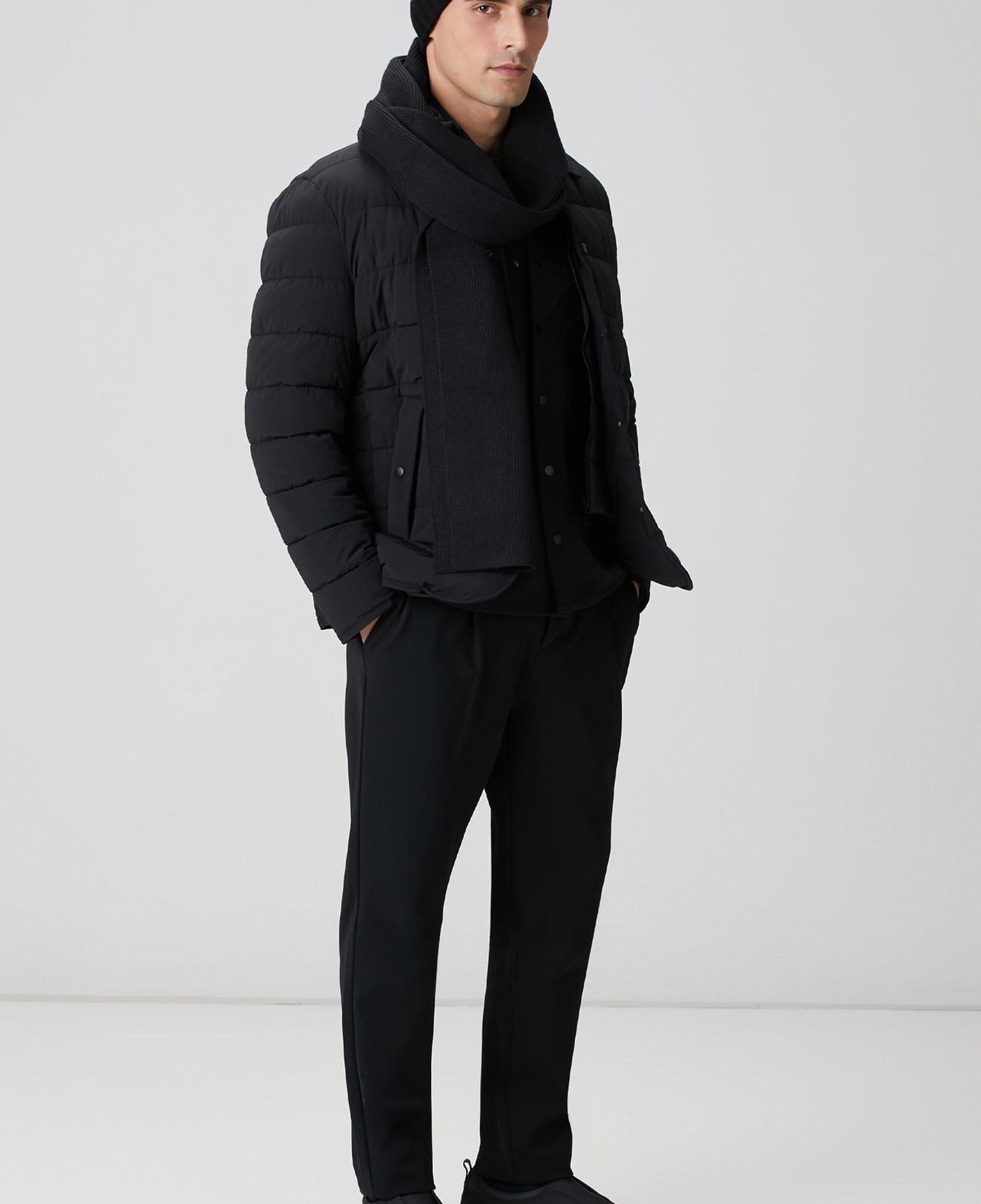 Network Erkek Siyah Puffer Coat Ceket