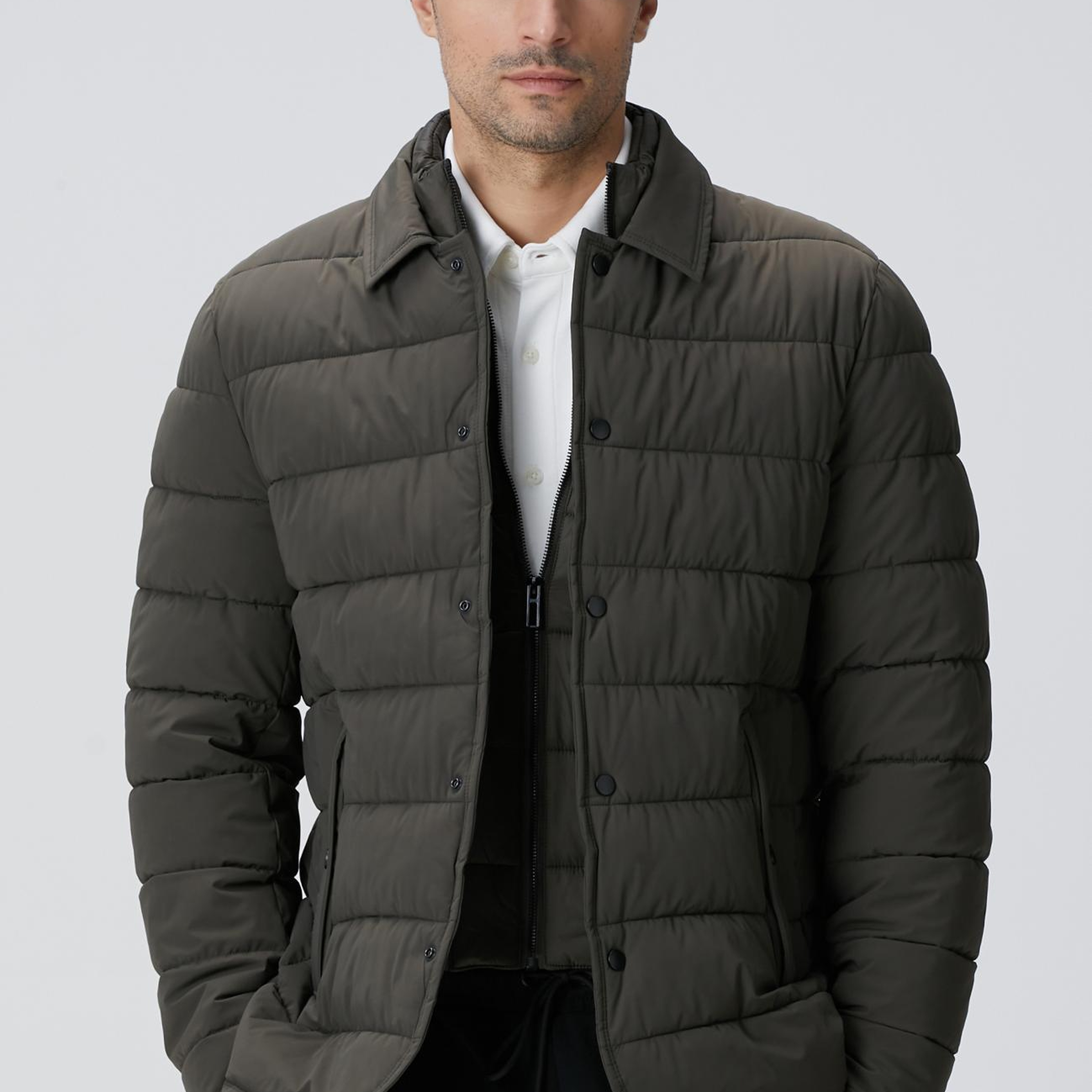 Network Erkek Haki Puffer Coat Ceket