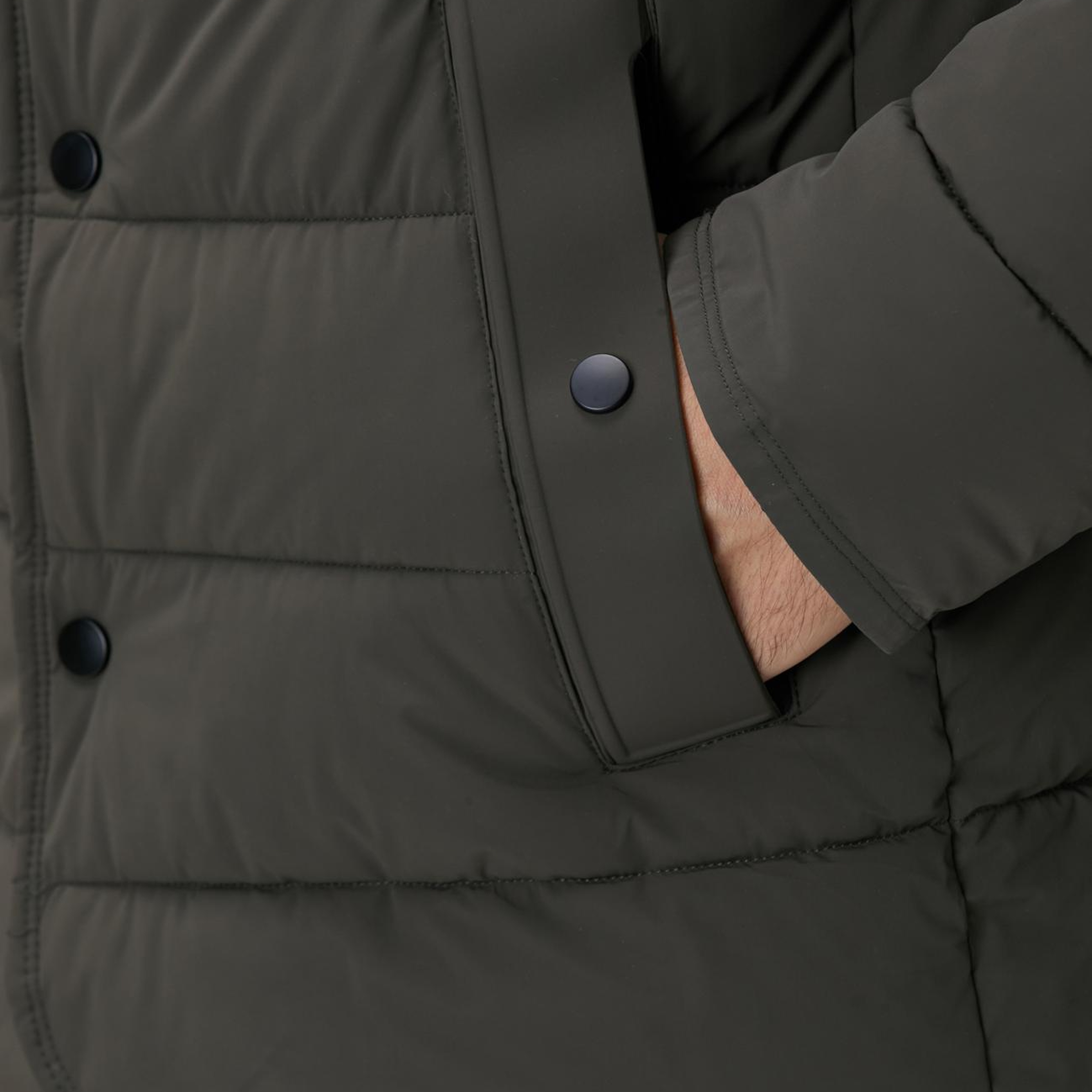 Network Erkek Haki Puffer Coat Ceket