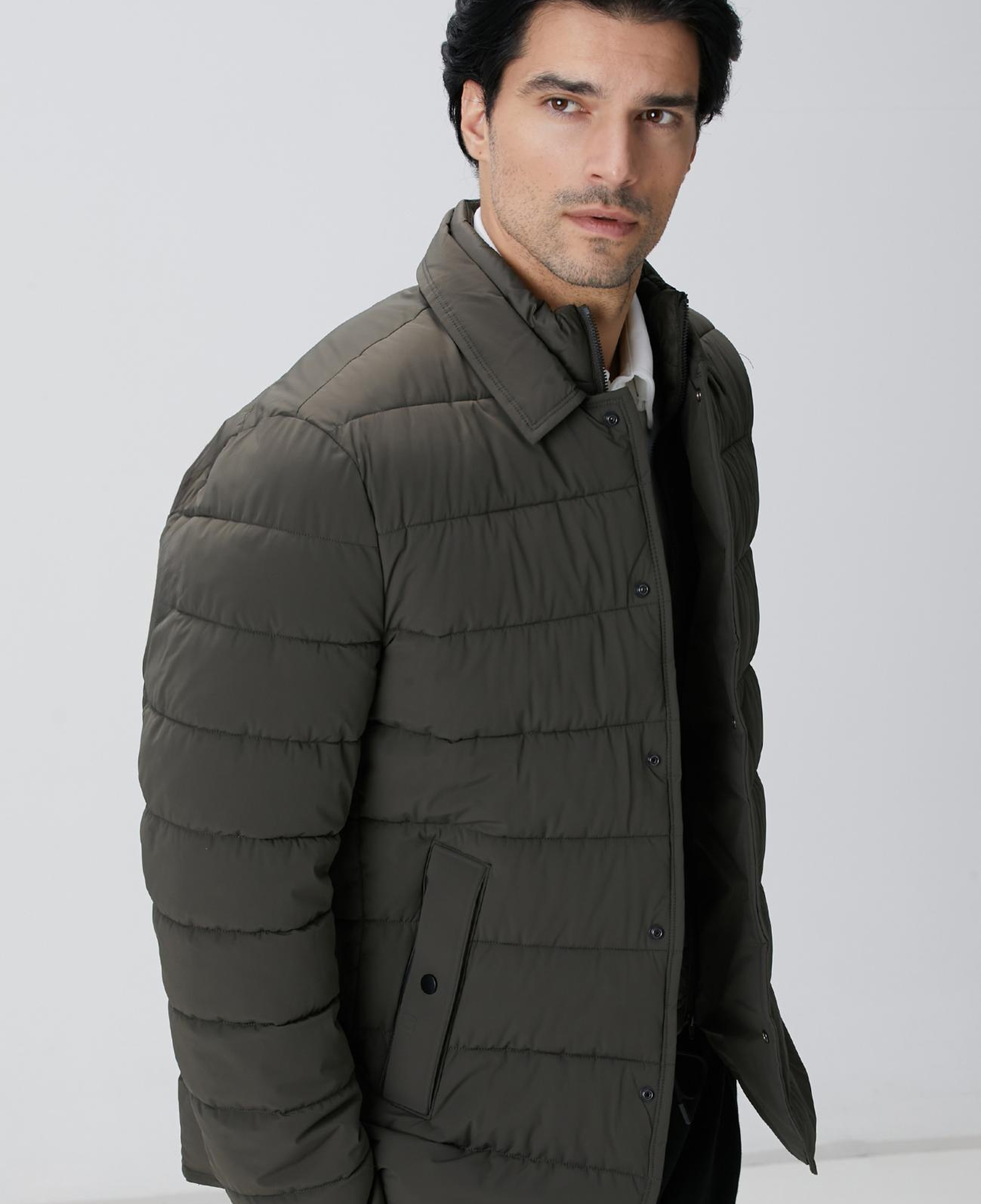 Network Erkek Haki Puffer Coat Ceket