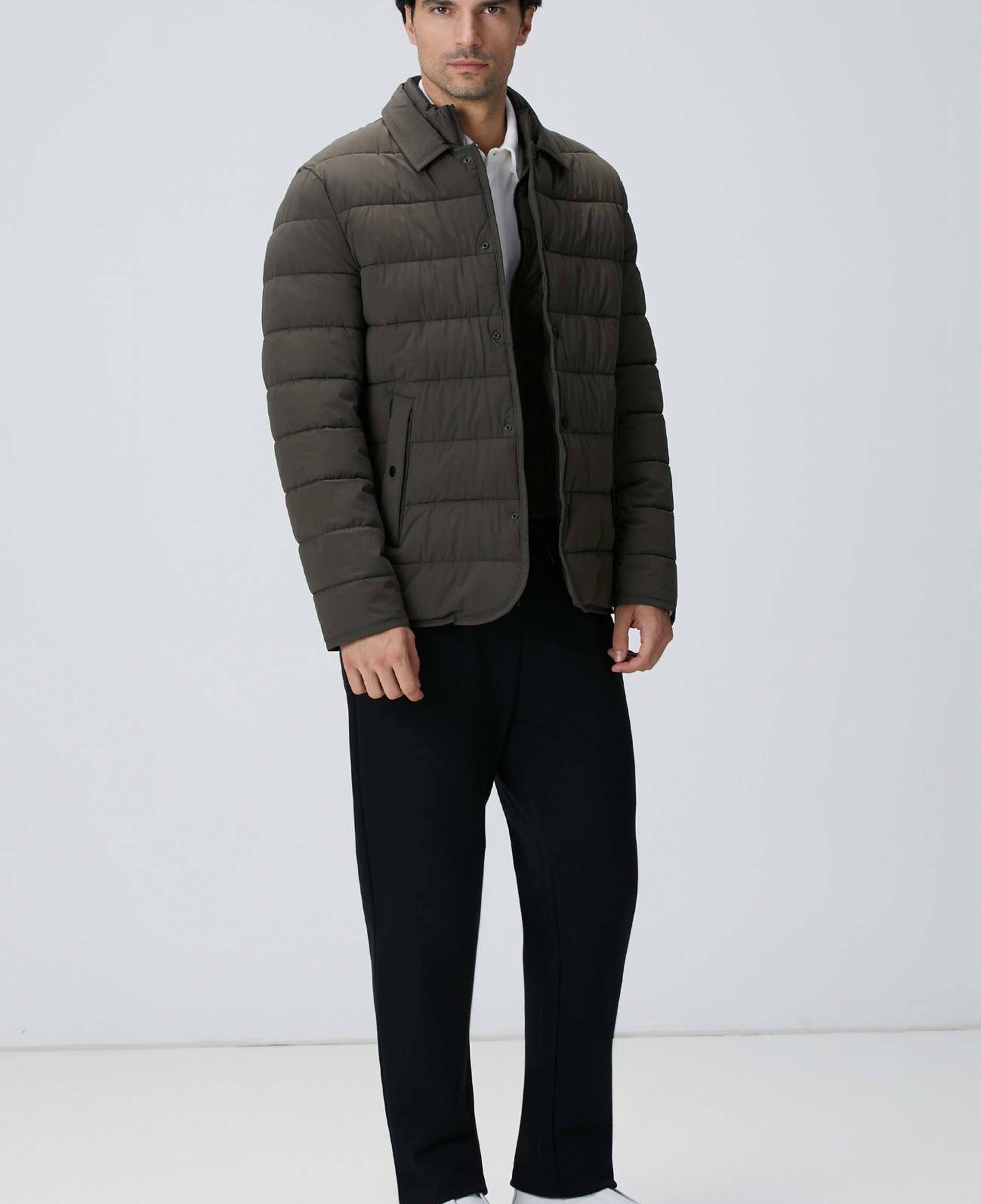 Network Erkek Haki Puffer Coat Ceket