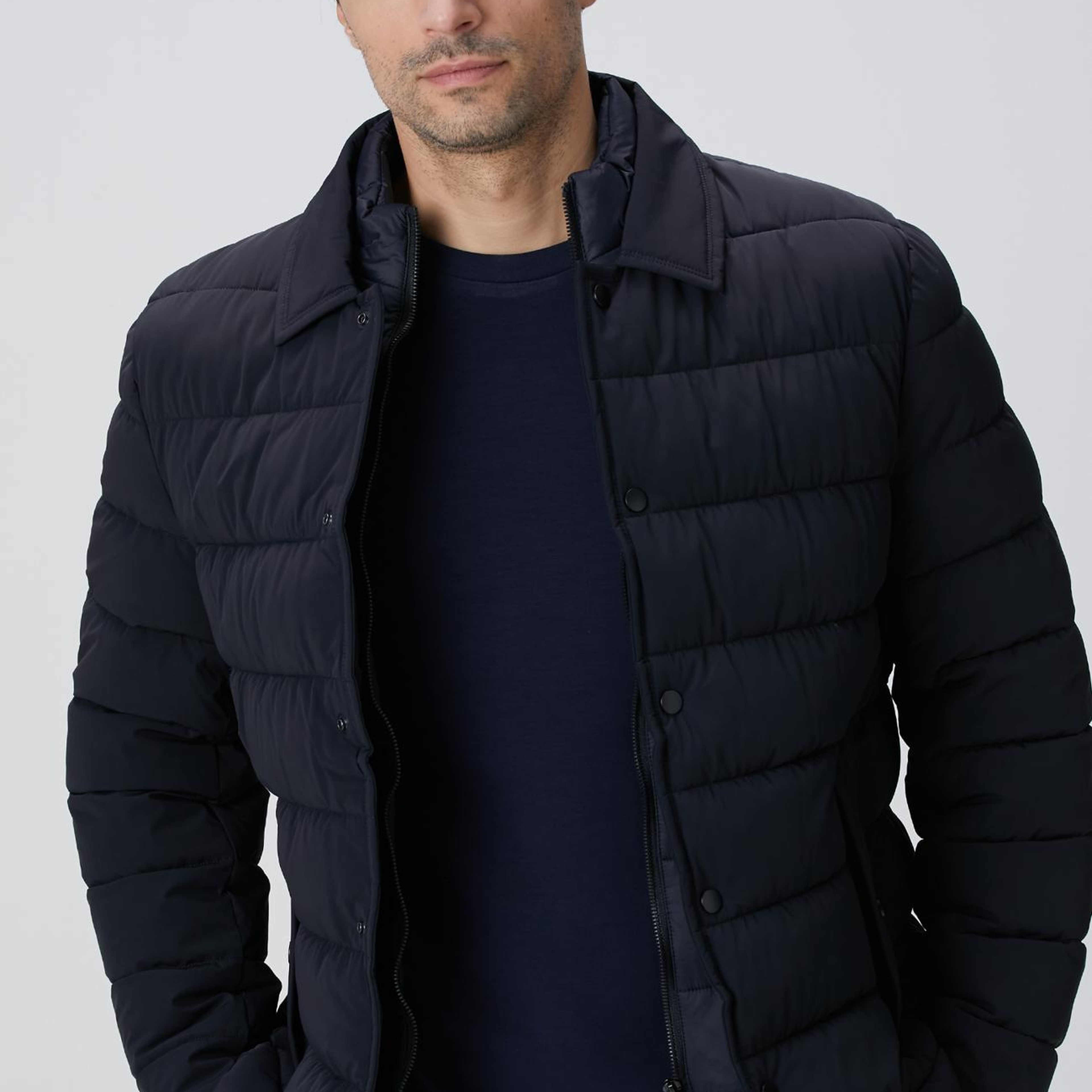 Network Erkek Lacivert Puffer Coat Ceket