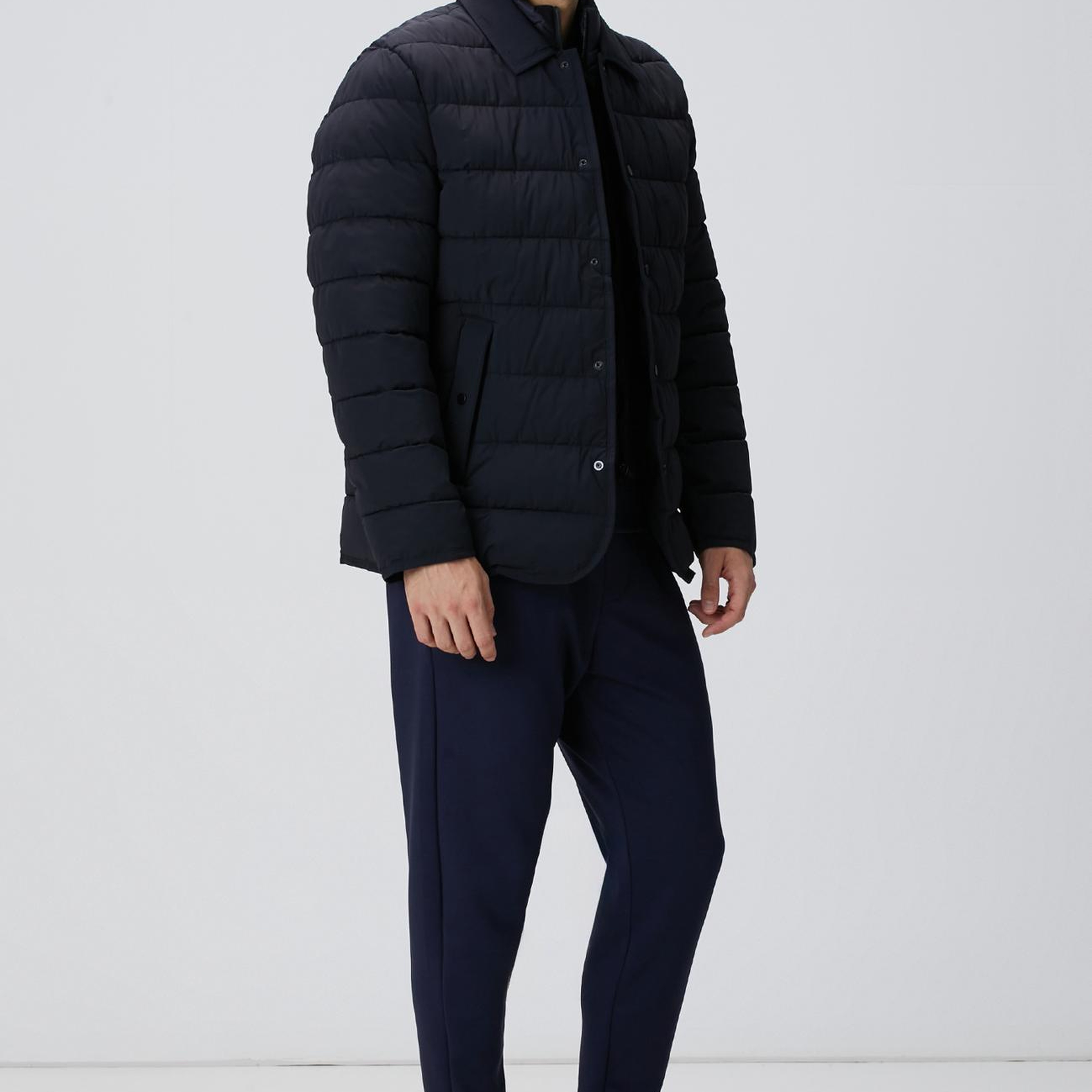 Network Erkek Lacivert Puffer Coat Ceket