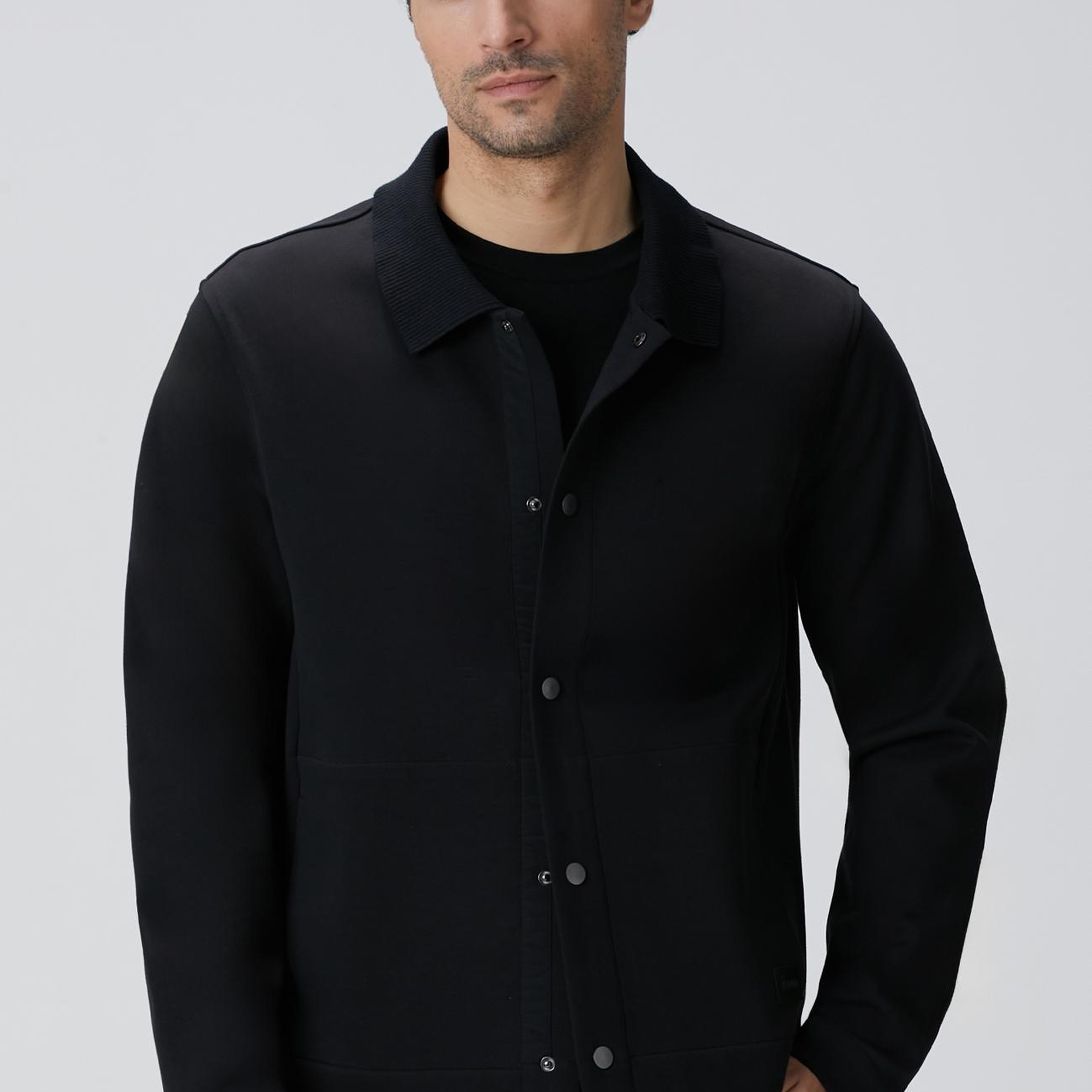 Network Erkek Siyah Dış Gömlek