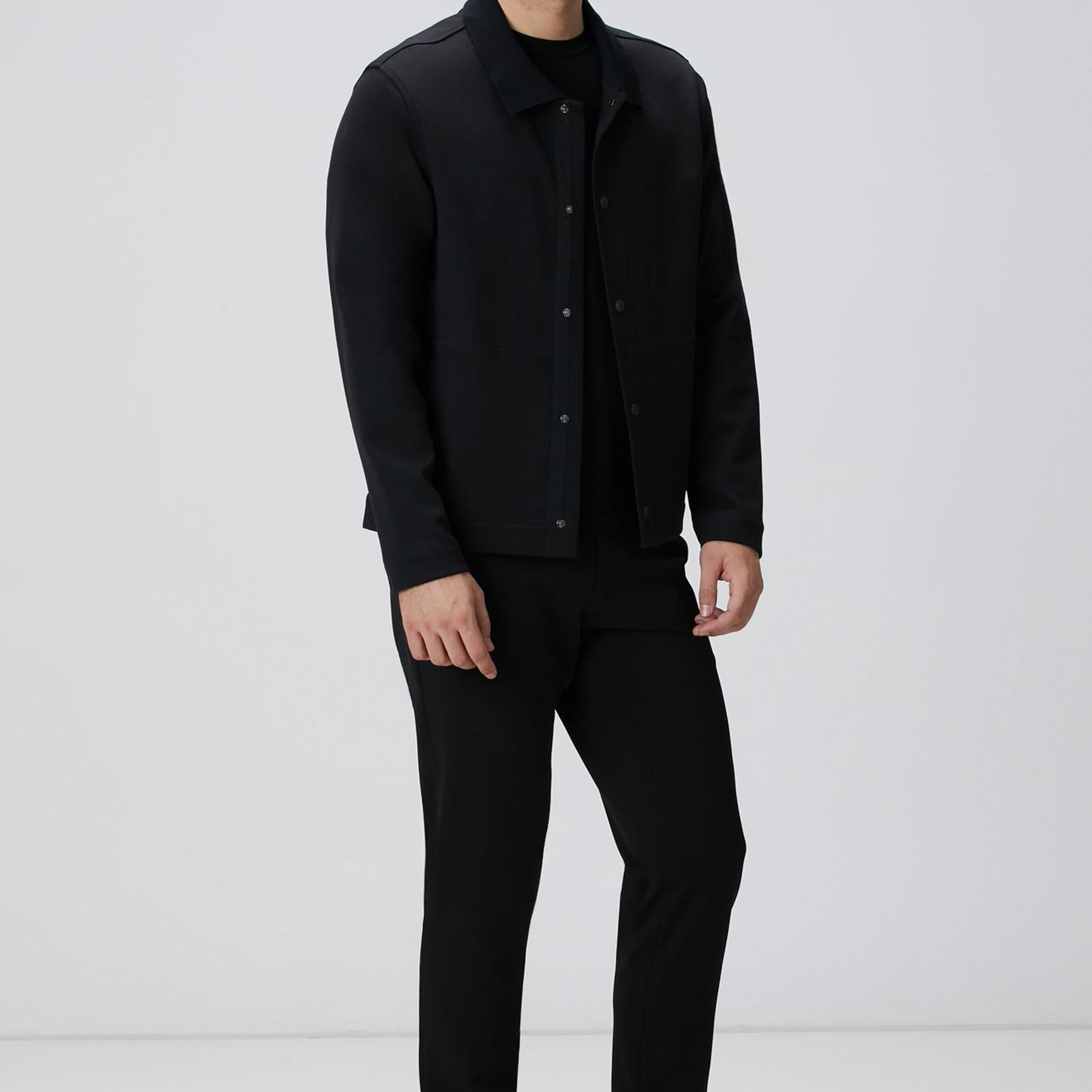 Network Erkek Siyah Dış Gömlek