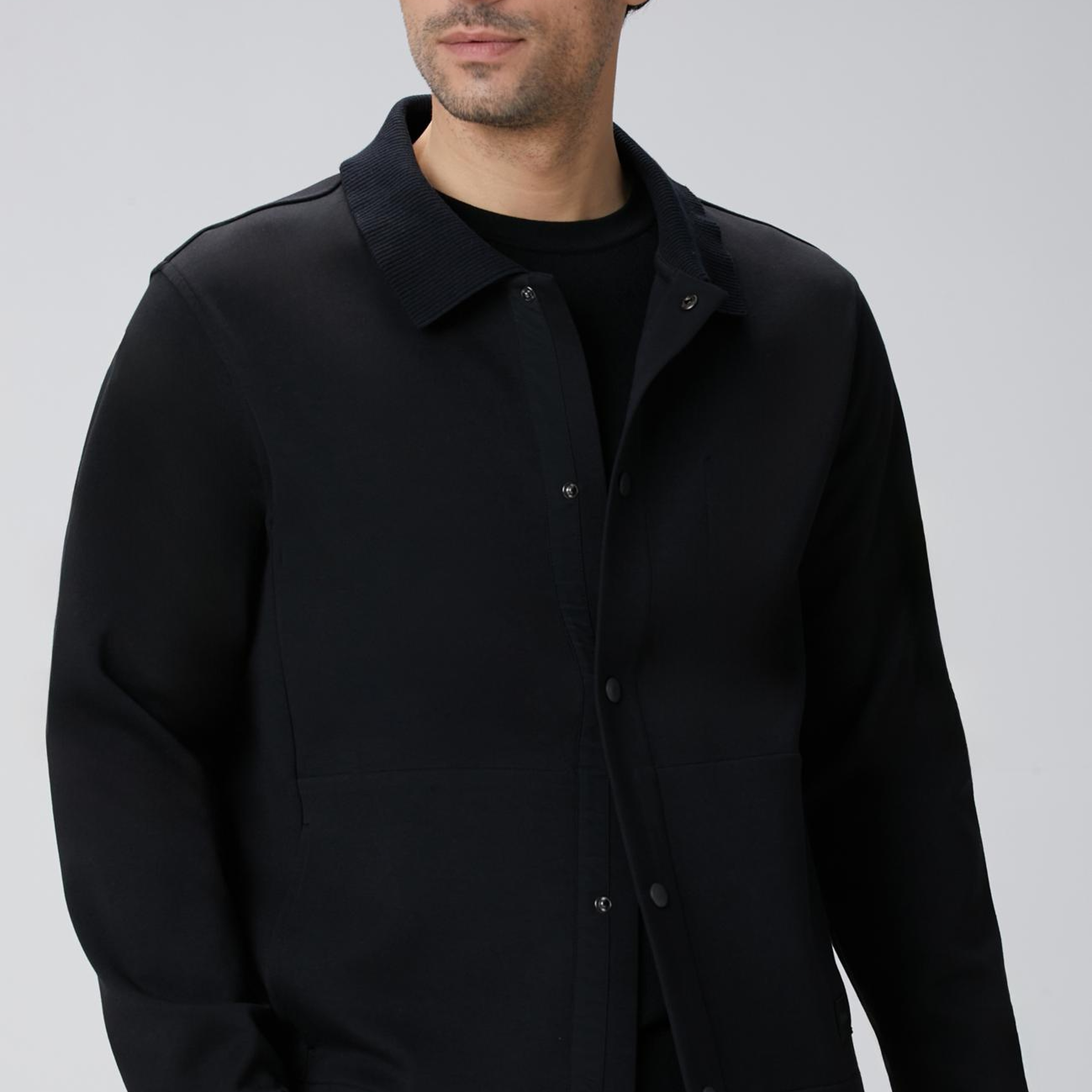 Network Erkek Siyah Dış Gömlek