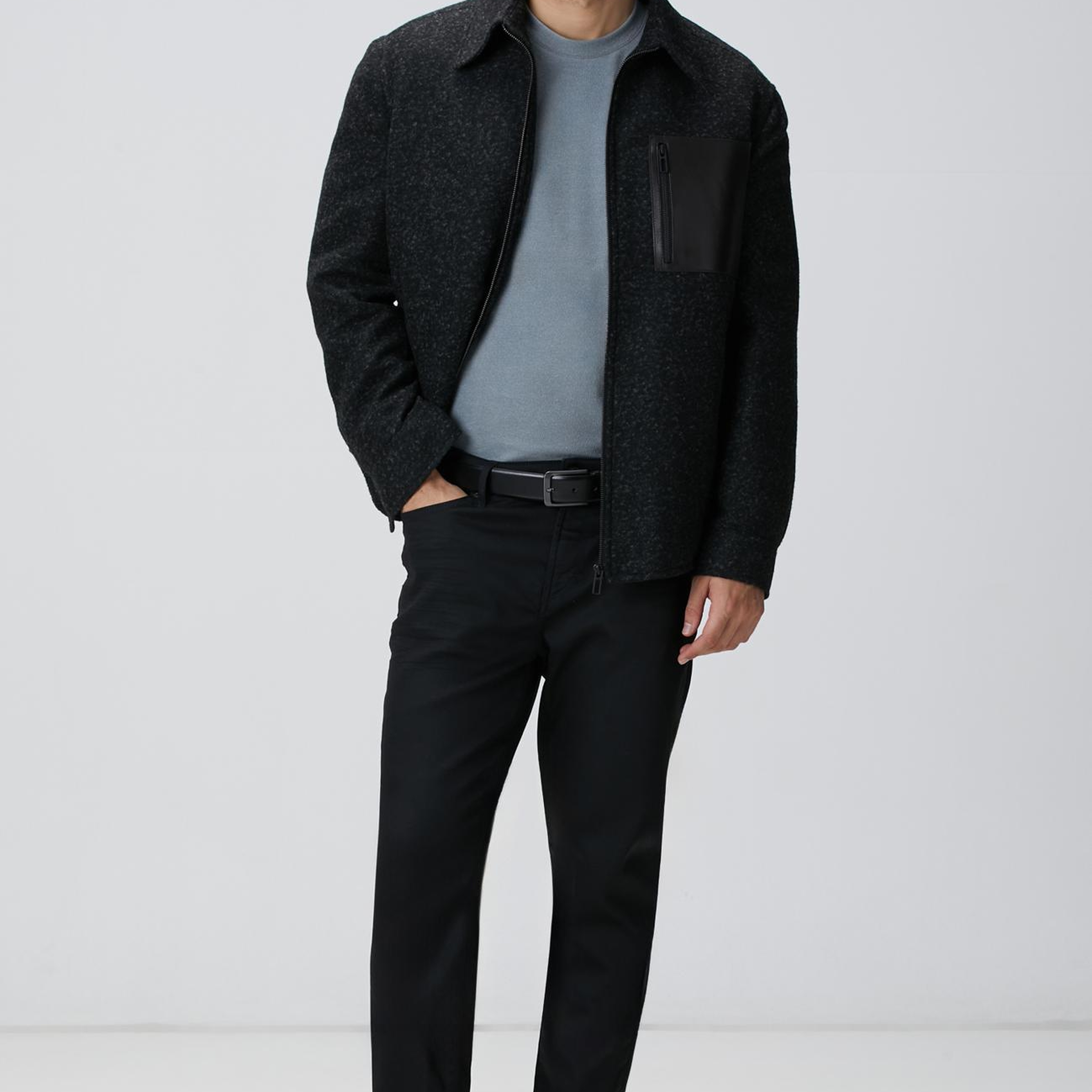 Network Erkek Siyah Kaplamalı Denim Pantolon